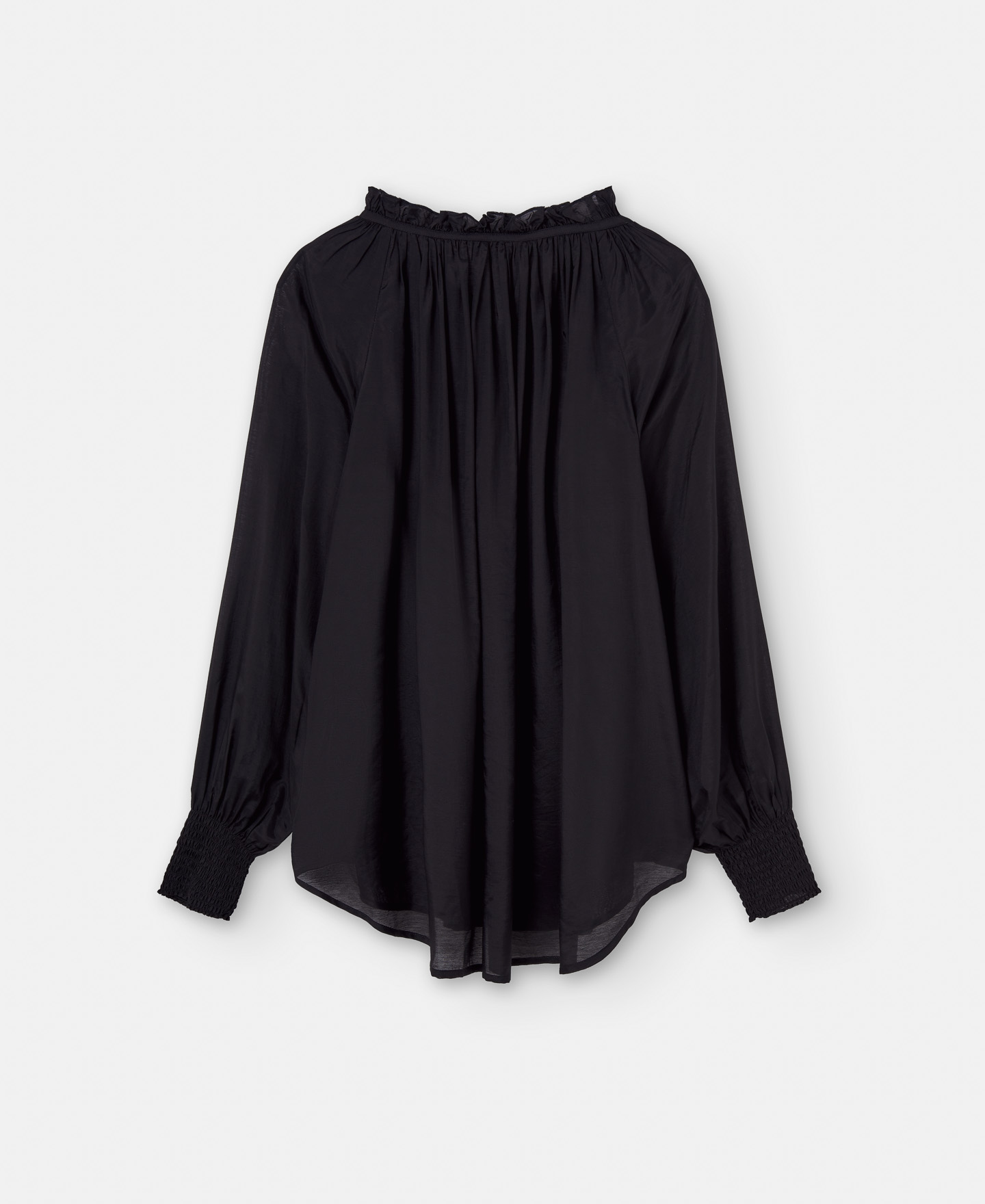 Blusa fruncida con mangas abullonadas image number 5