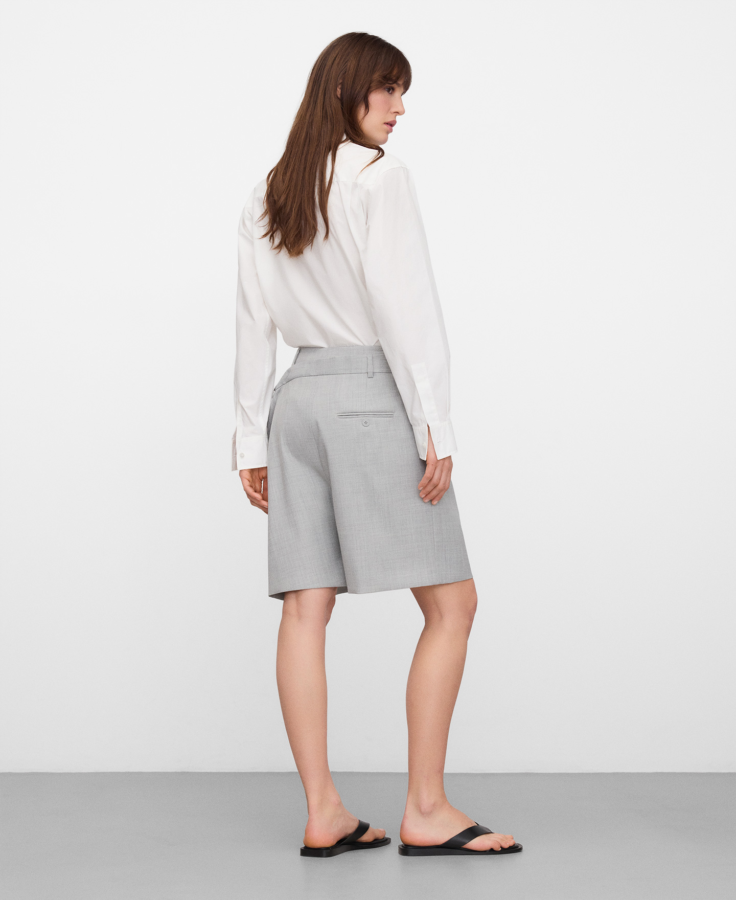 Tailored bermuda whit dropped waistband image number 5