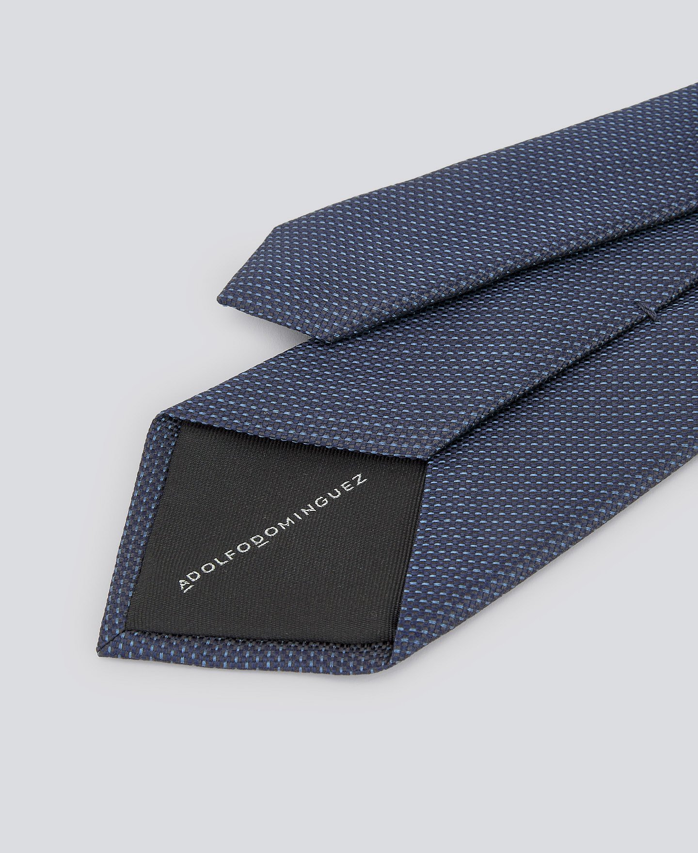 Micro-pattern silk tie man image number 1