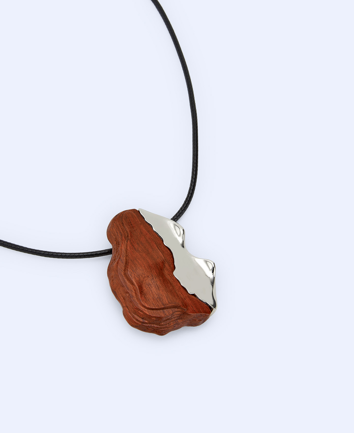Wood and metal pine bark pendant image number 1