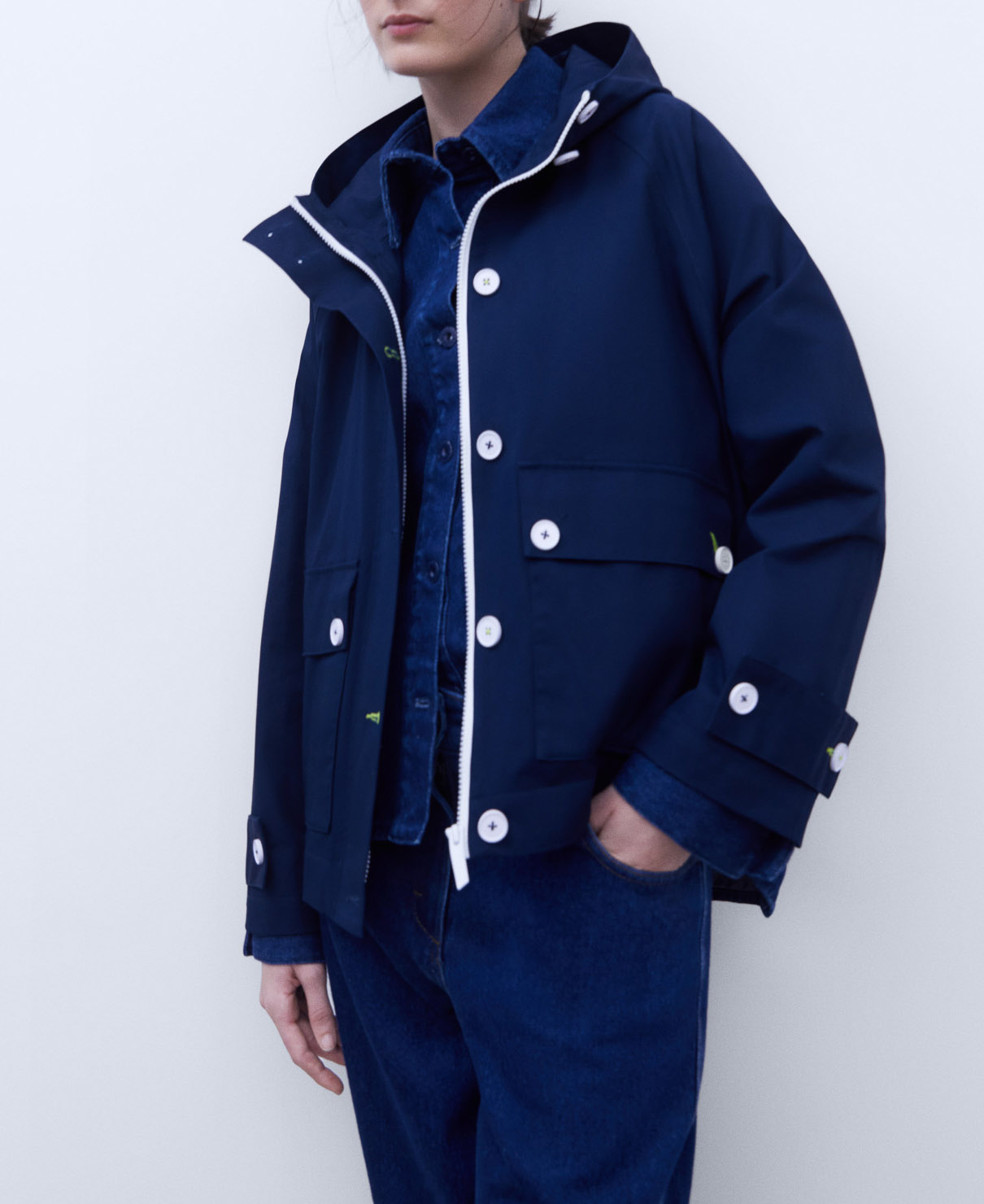 Cotton hooded parka image number 0