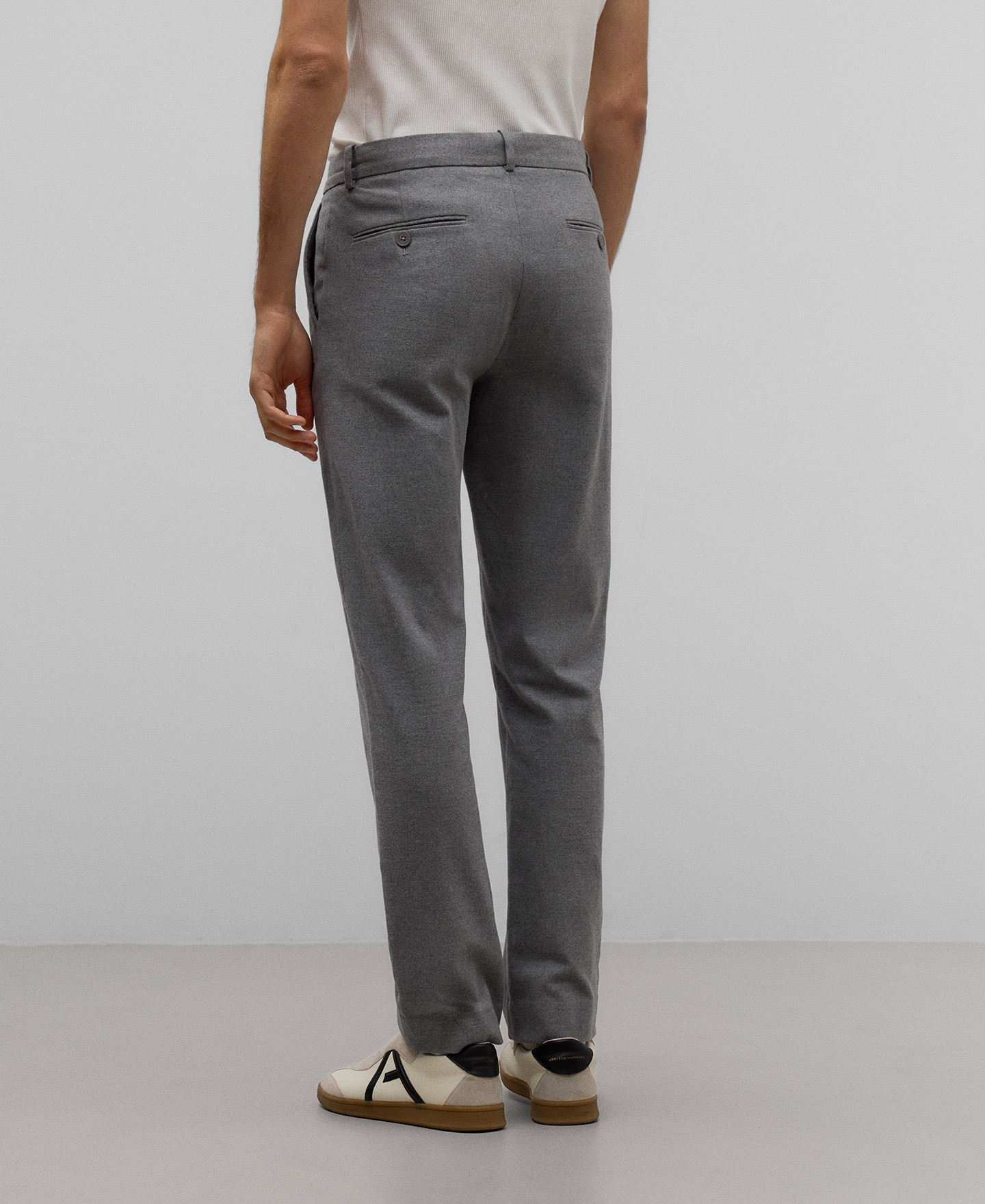 Pantal&oacute;n algod&oacute;n gris melange hombre image number 2