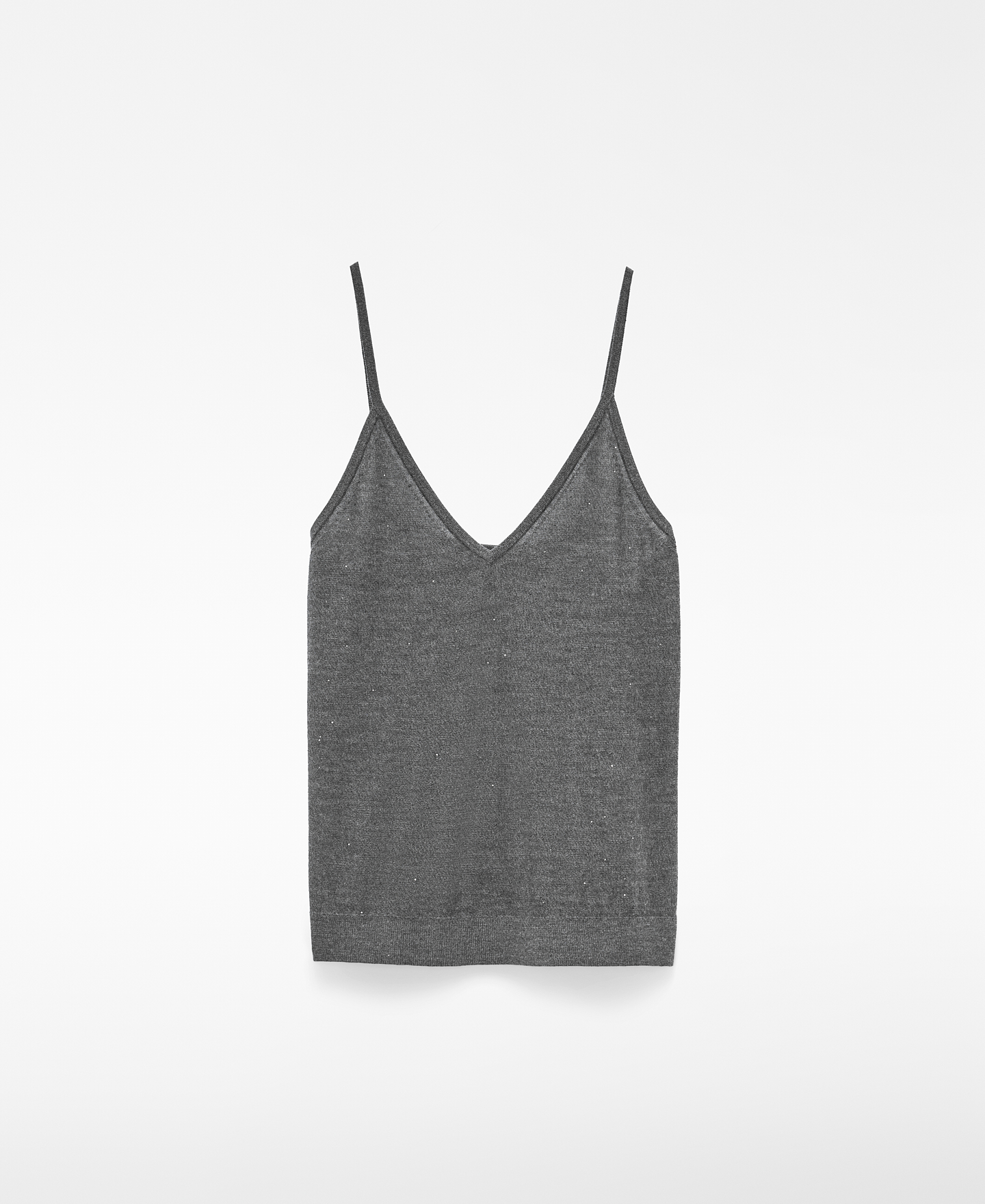 Merino wool top with micro sequins image number 4