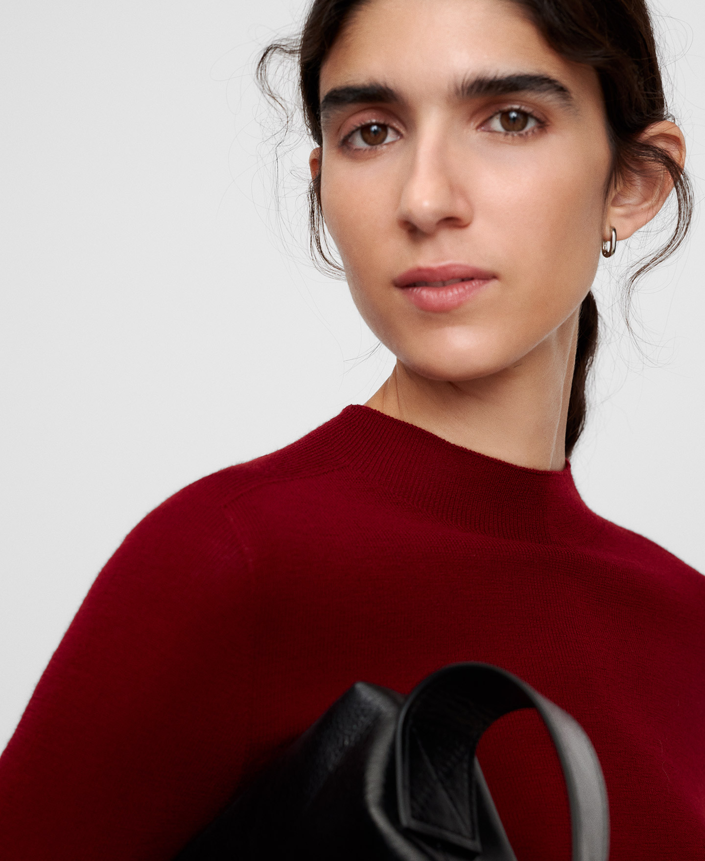 Merino wool blend seamless sweater image number 3