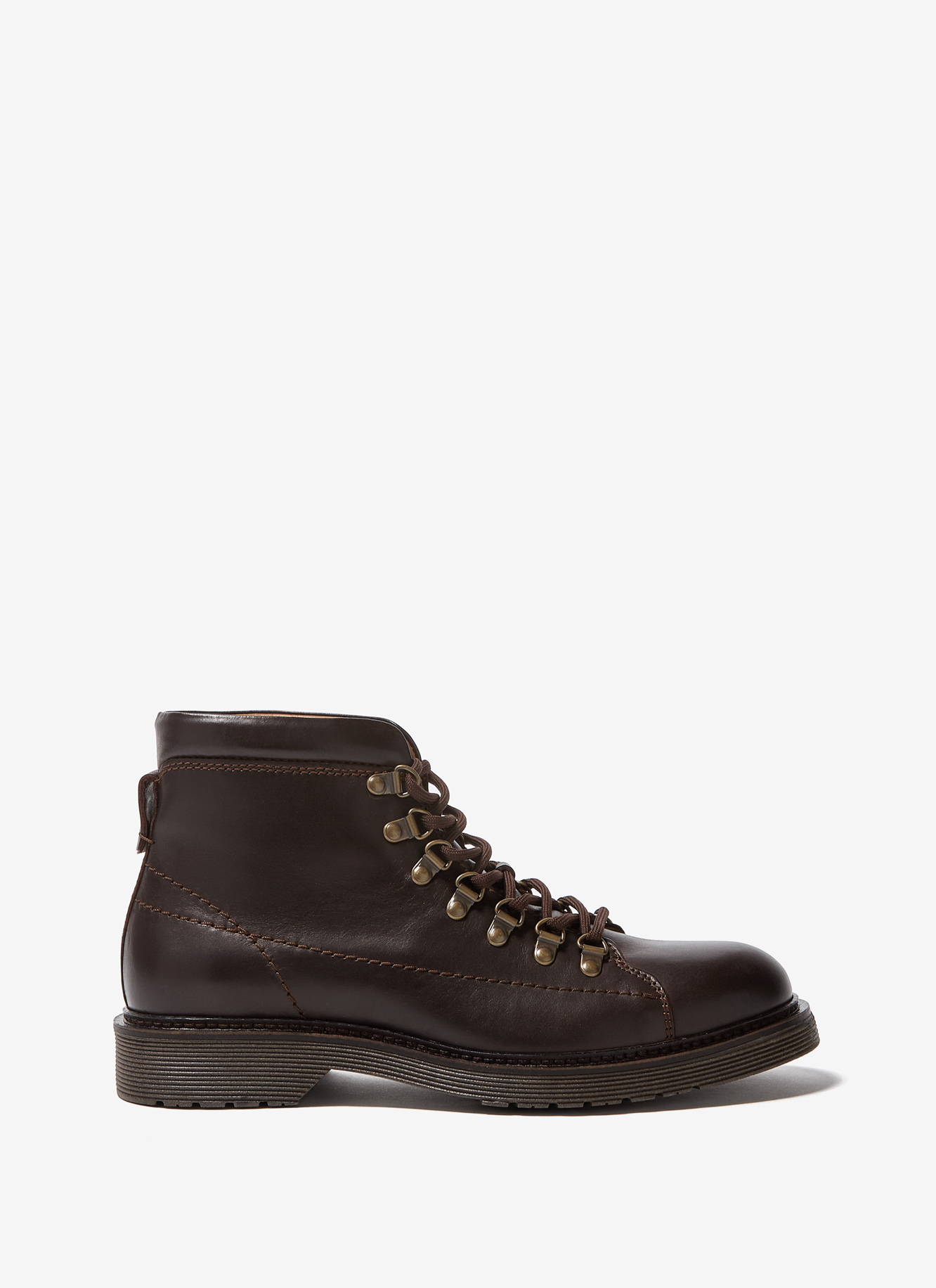 Leather military ankle boots image number 0