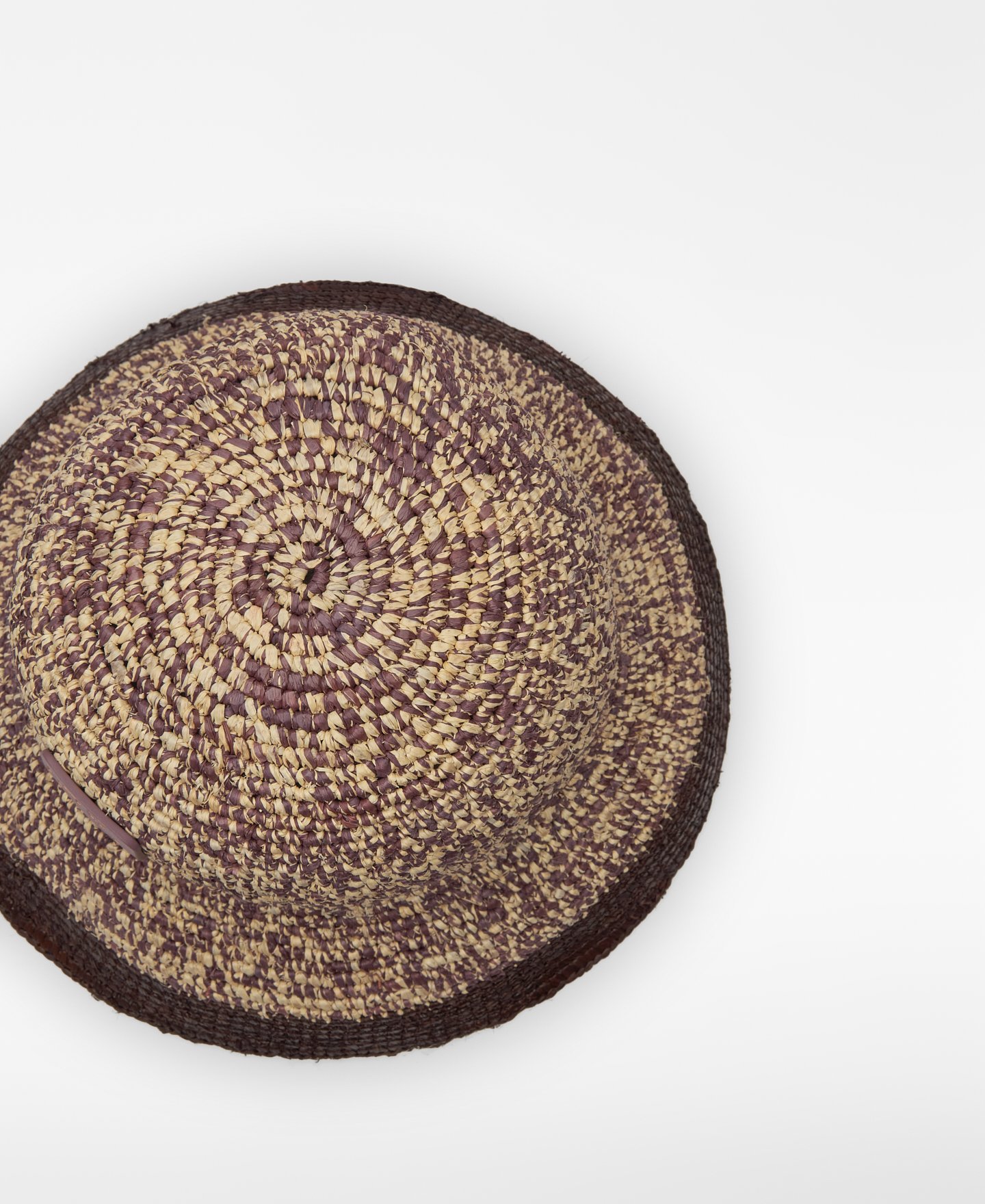 ラフィア素材のツートンカラーのバケットハット image number 2