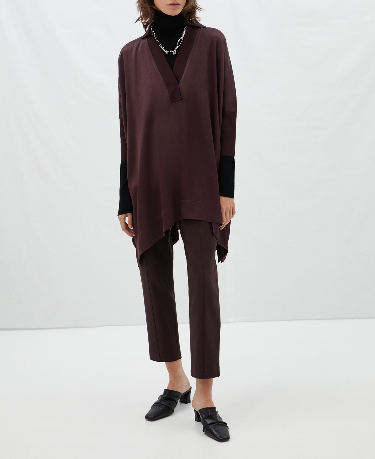 Oversized viscose blouse image number 1