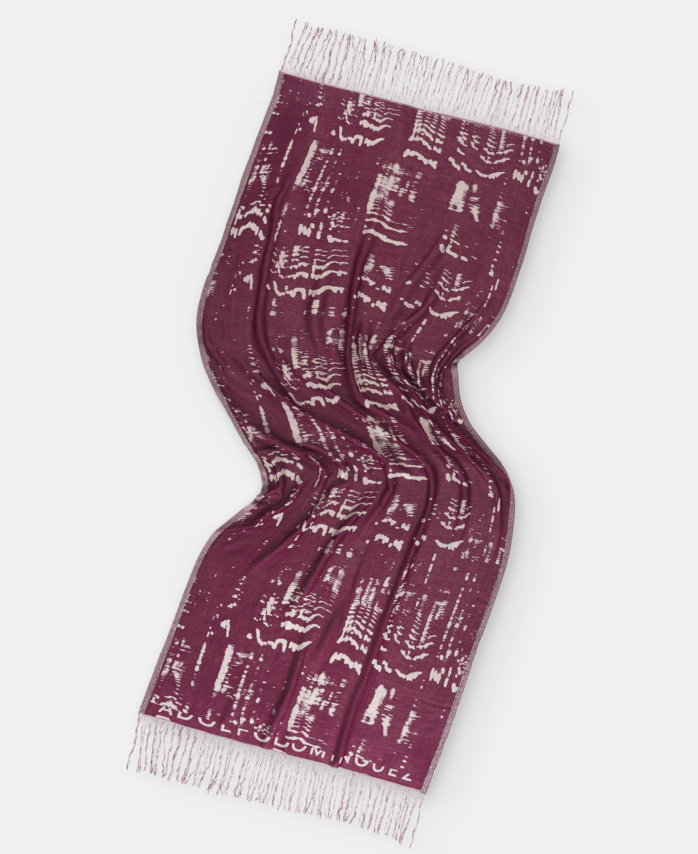 Wave print jacquard shawl image number 1