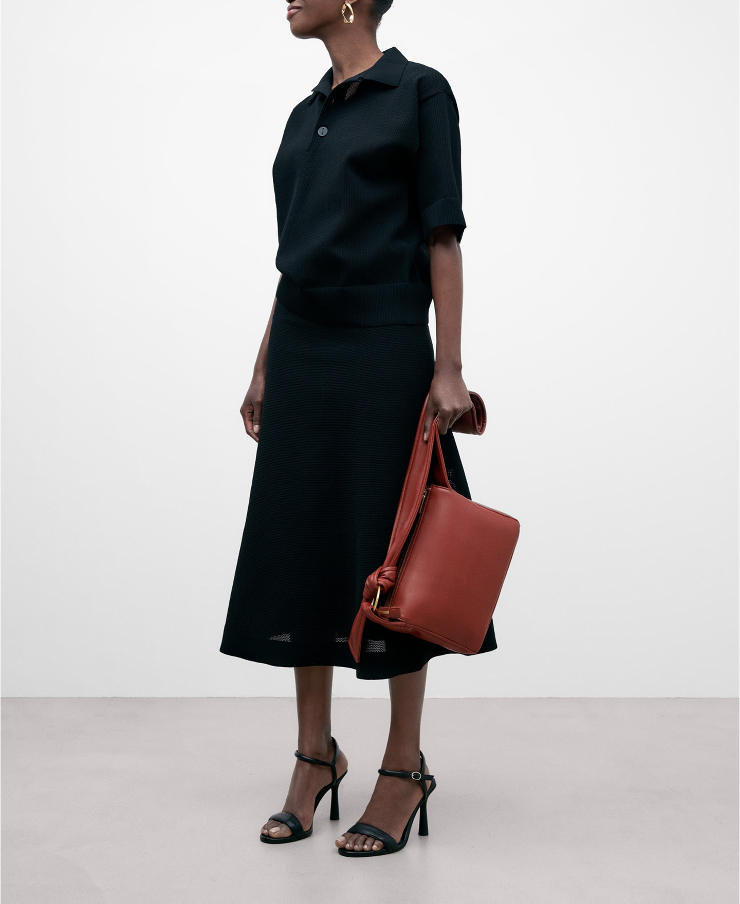 A-line recycled polyester skirt image number 1