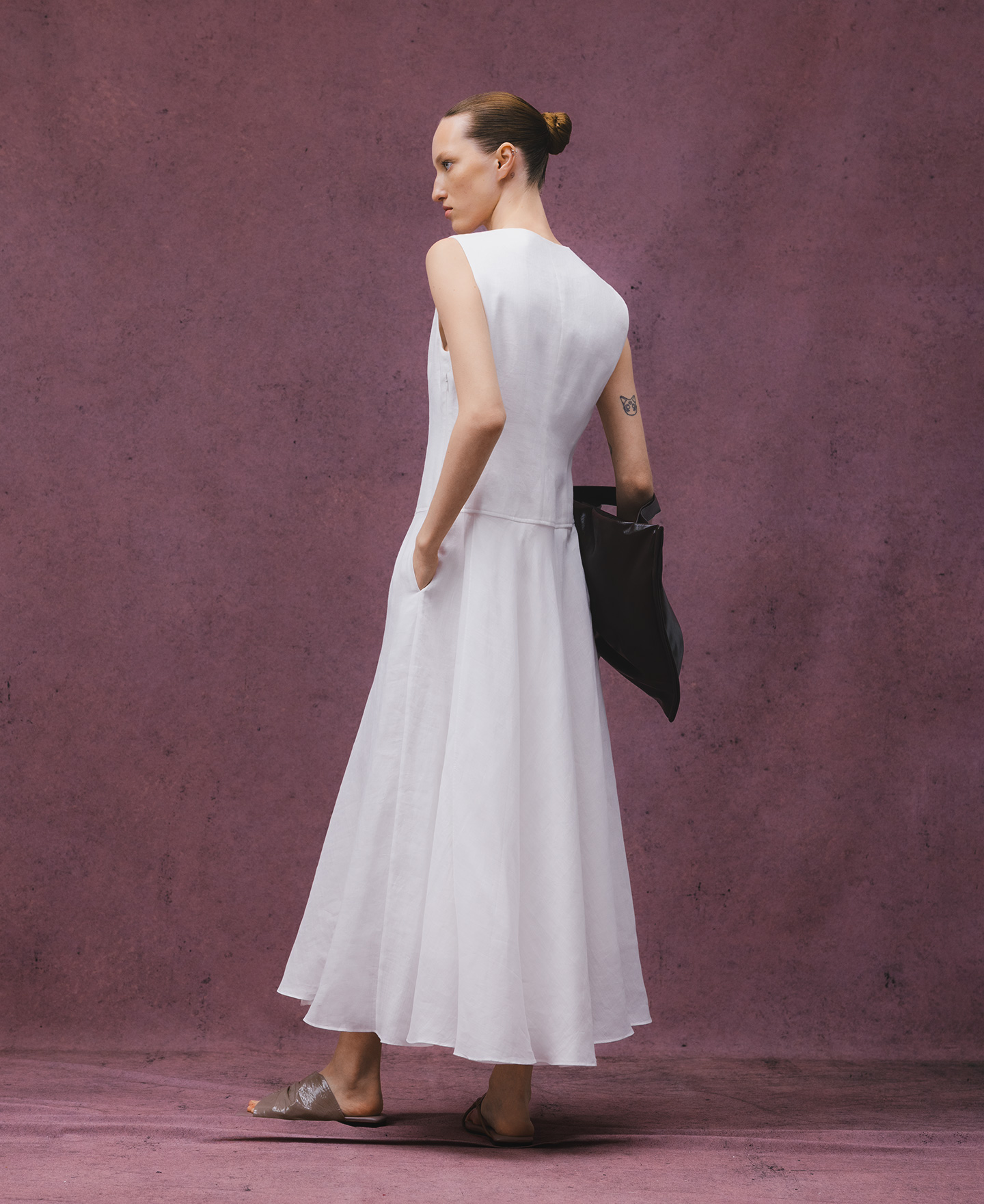 Combined midi dress woman image number 2