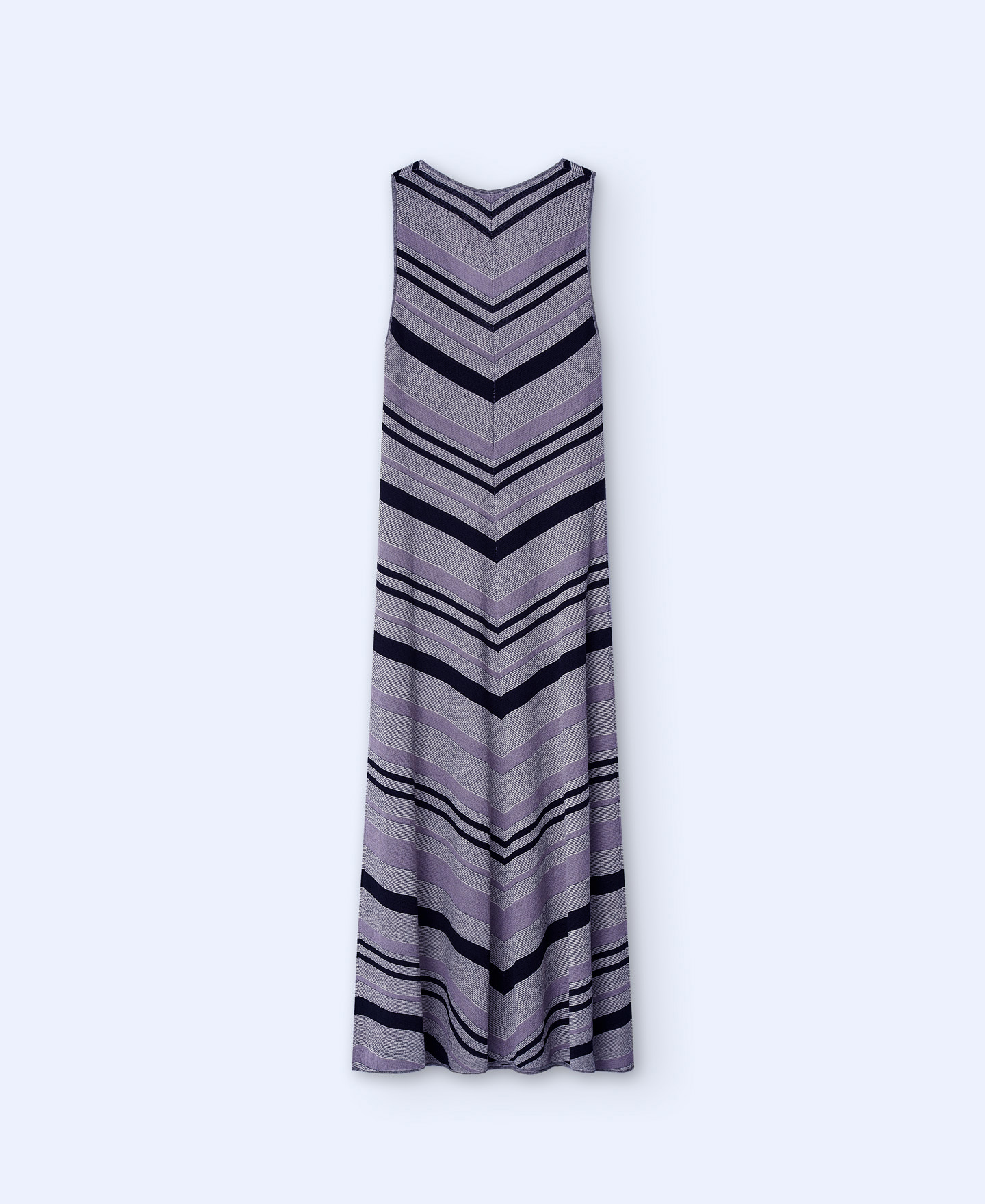 Vestido largo rayas en lino image number 5