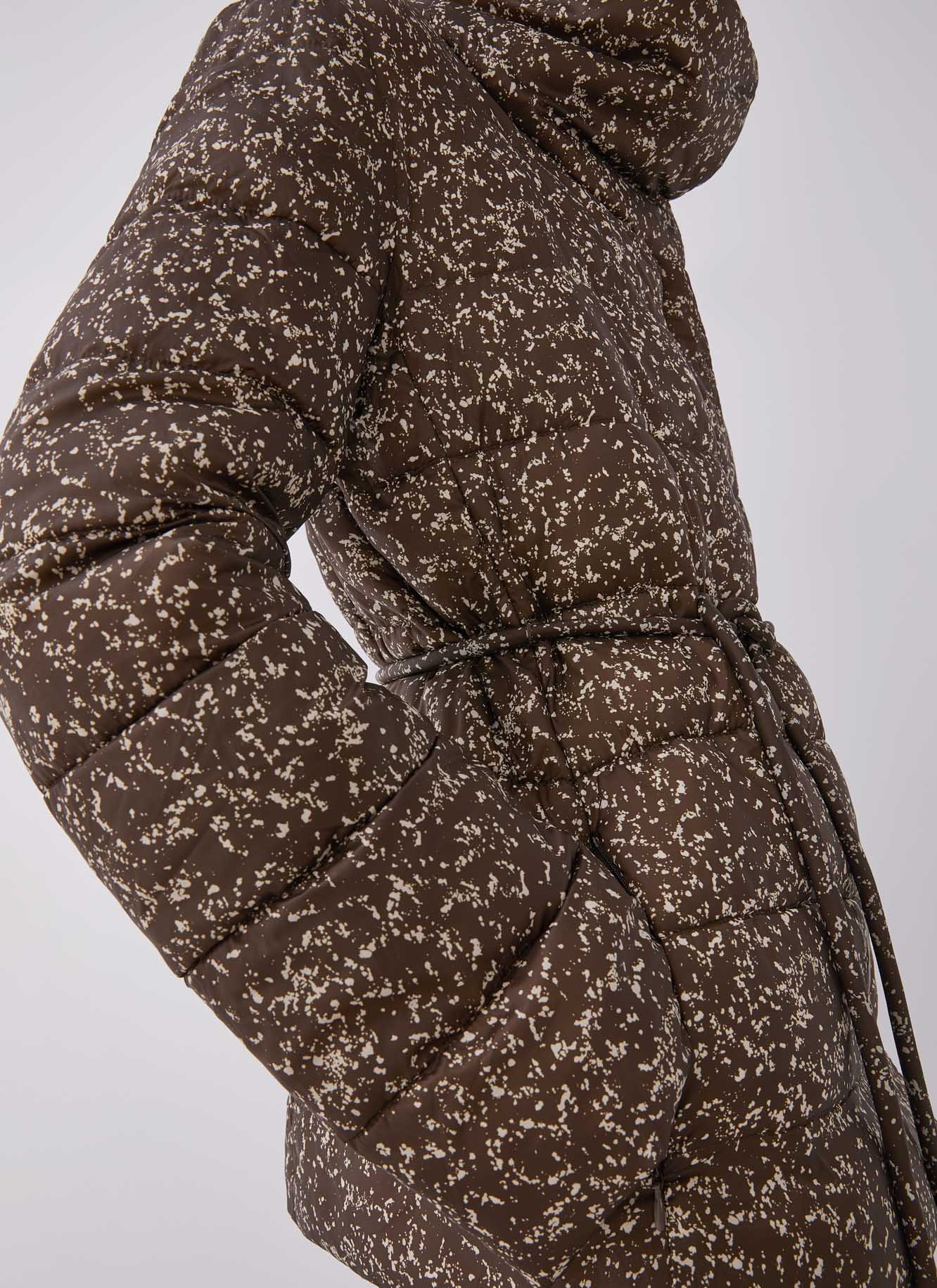 Printed puffer coat with print image number 3