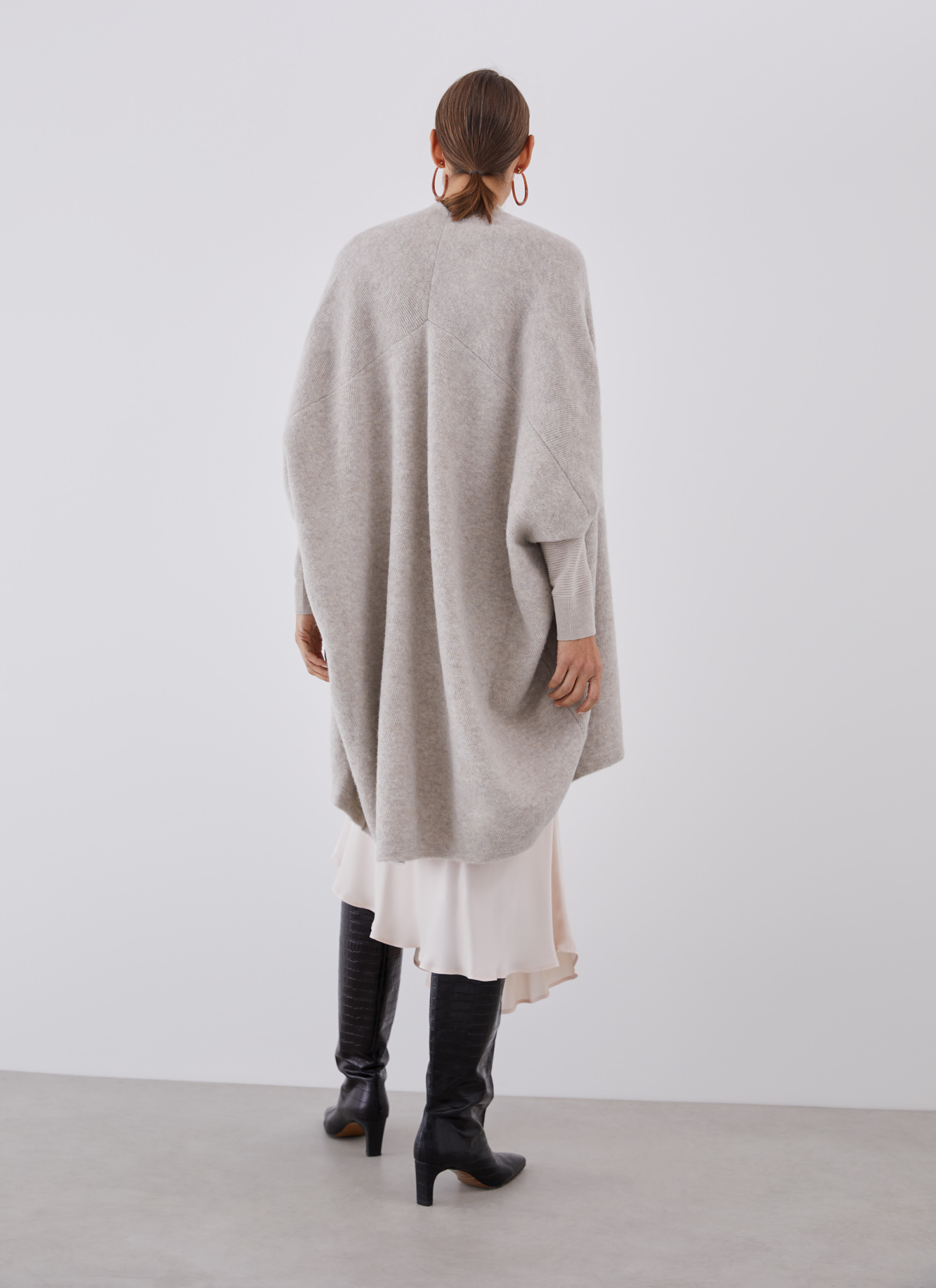 Alpaca & merino wool knitted cardigan image number 1