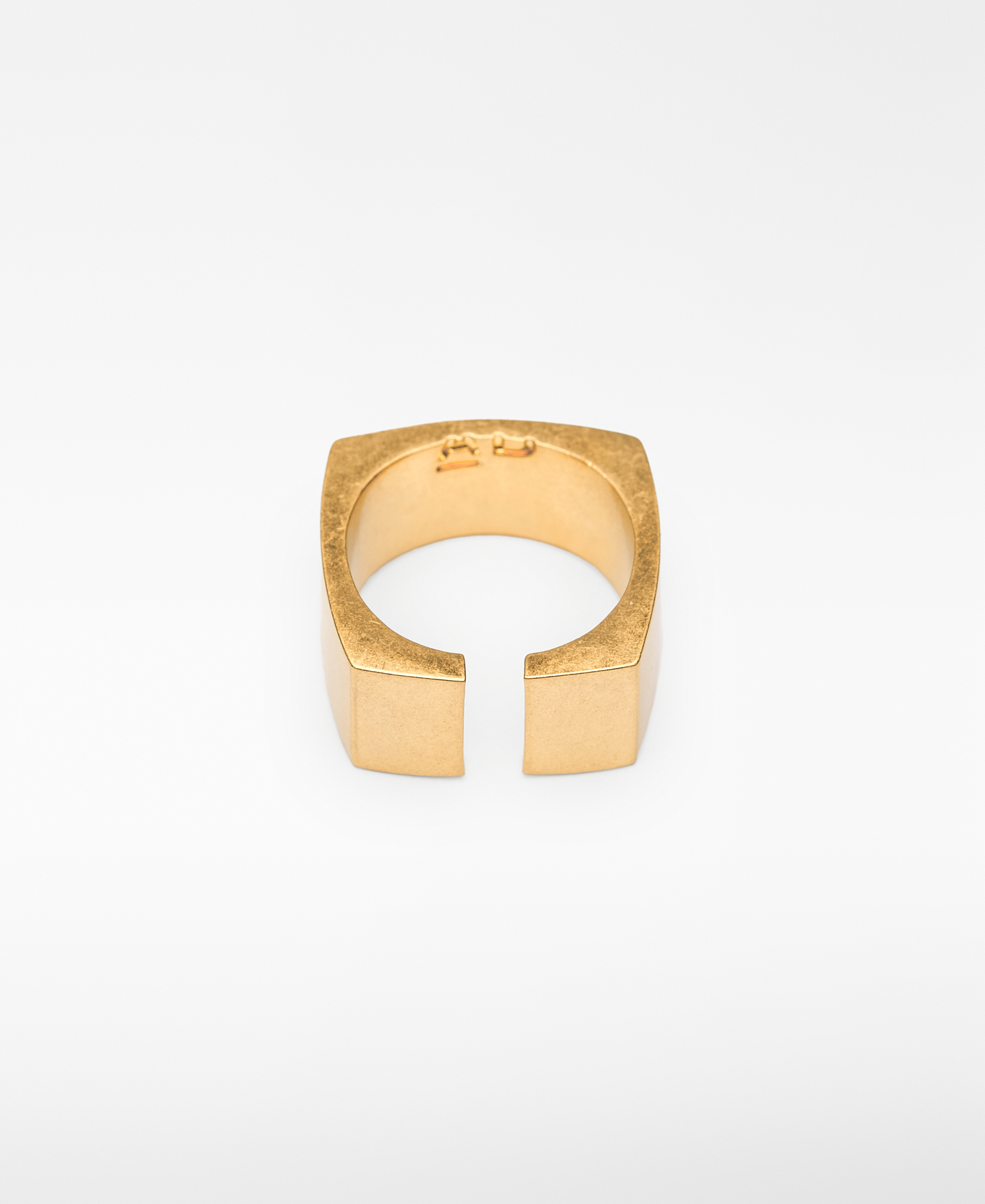 Anillo metálico cuadrado mujer image number 0