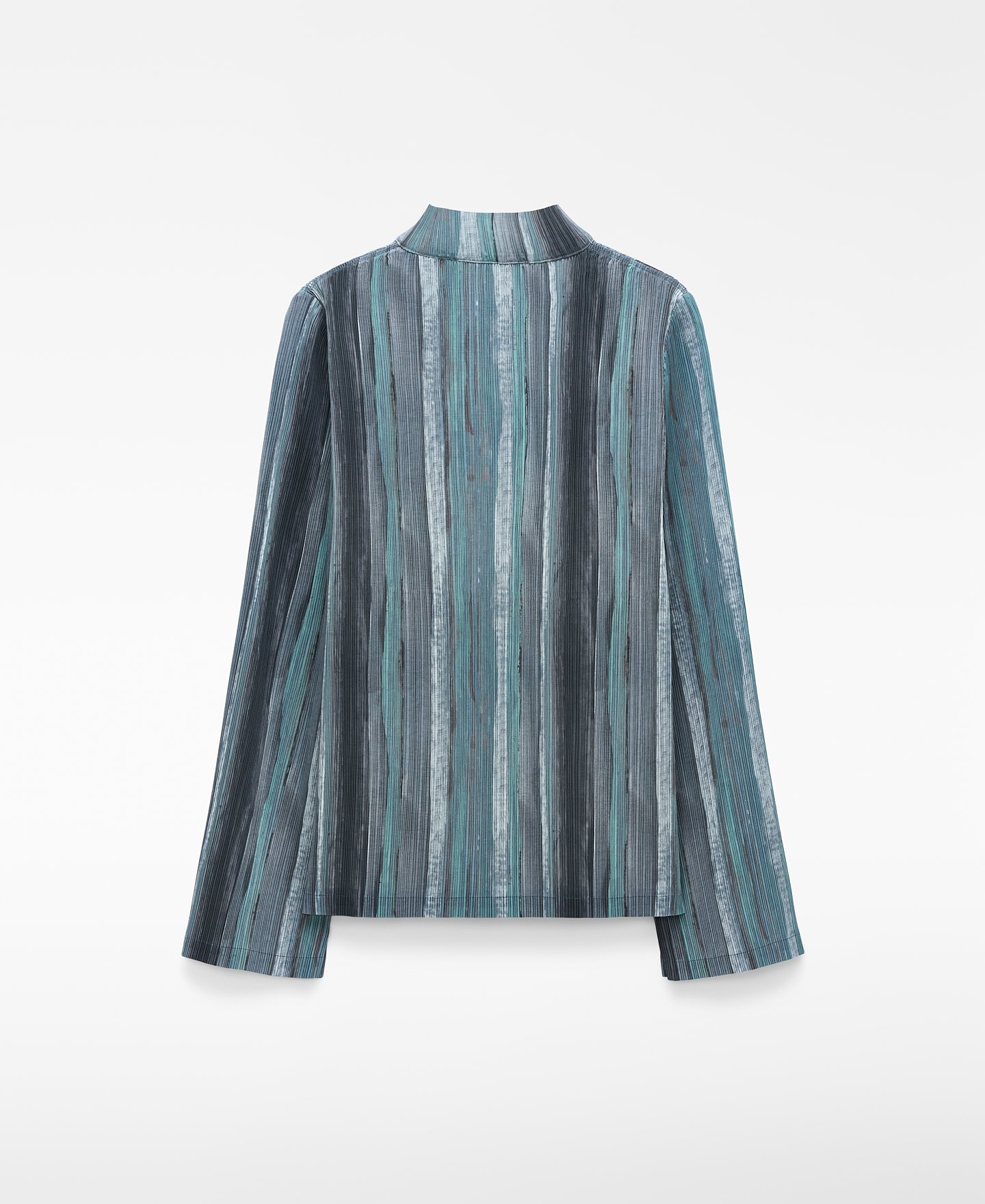 Printed crinkle jacket woman image number 5