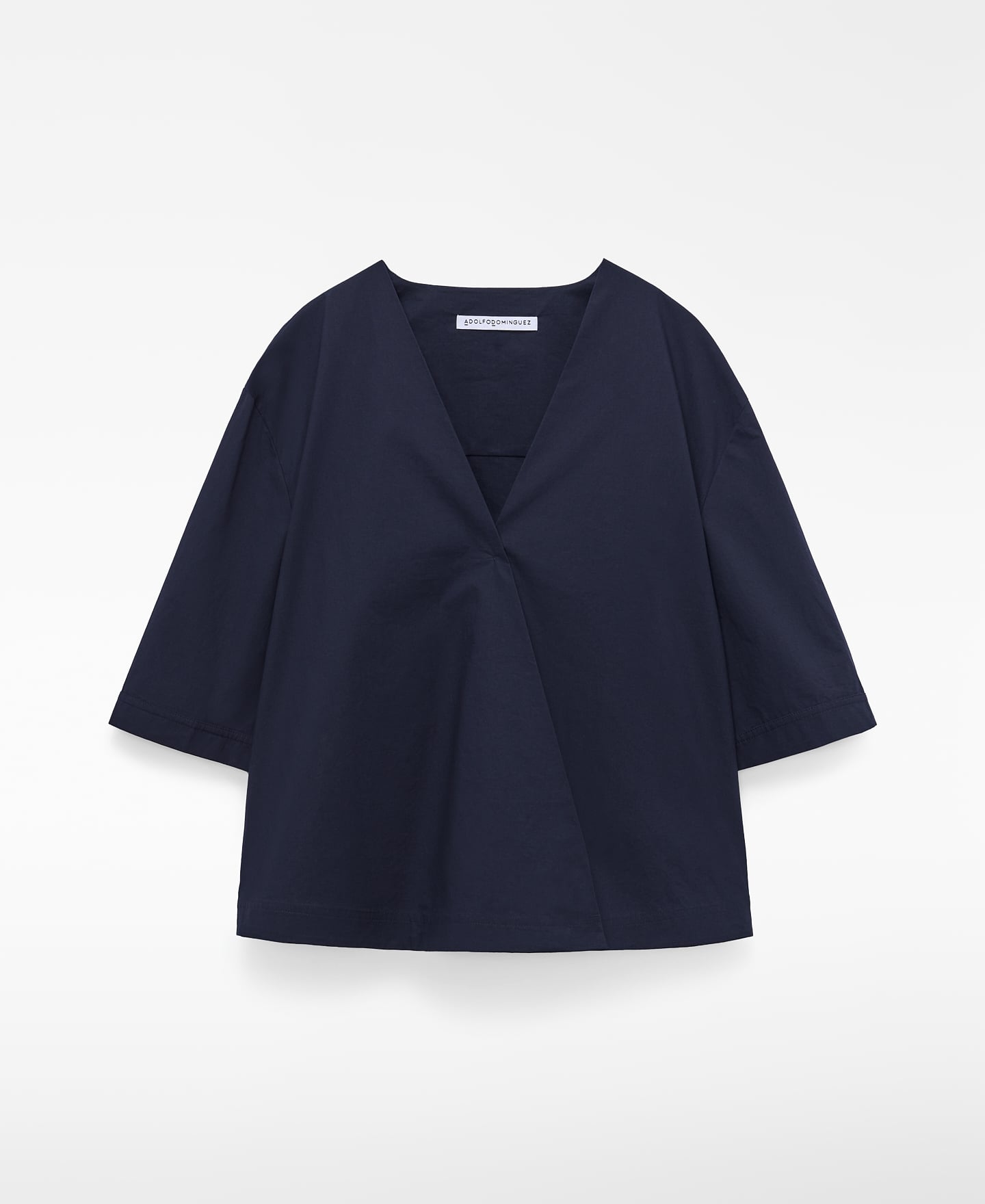Poplin wrap-front top image number 4