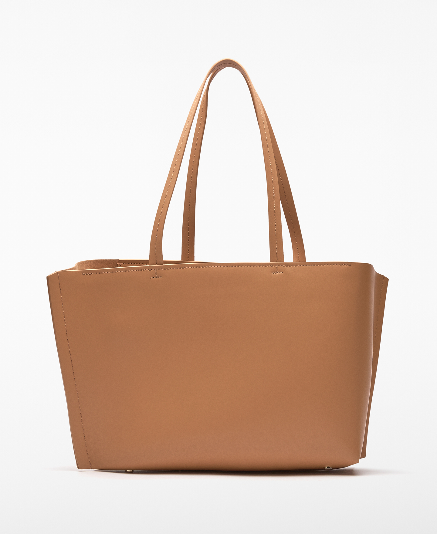 Leather asymmetrical shopper bag woman image number 1