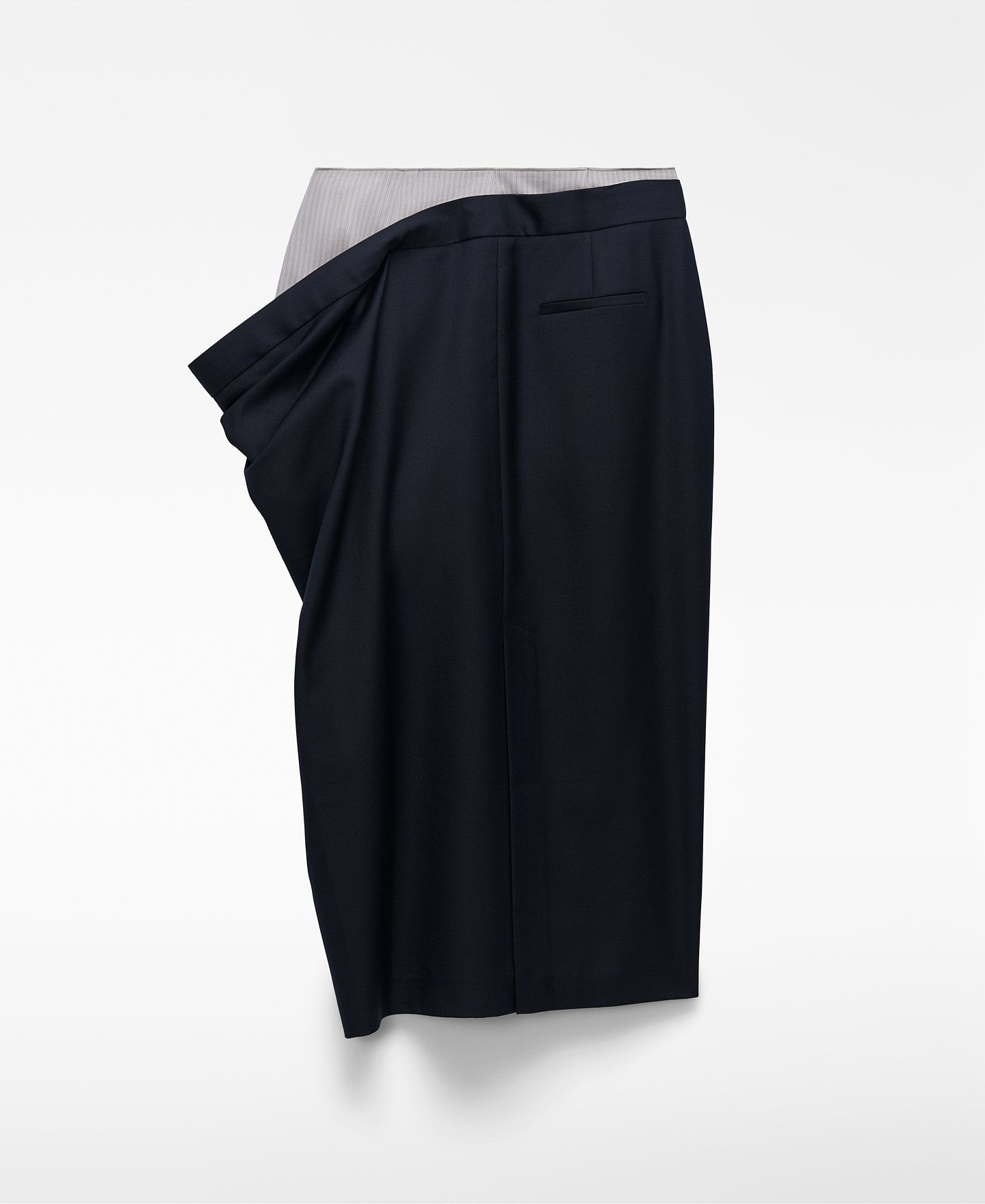 Double-waistband tailored skirt woman image number 5