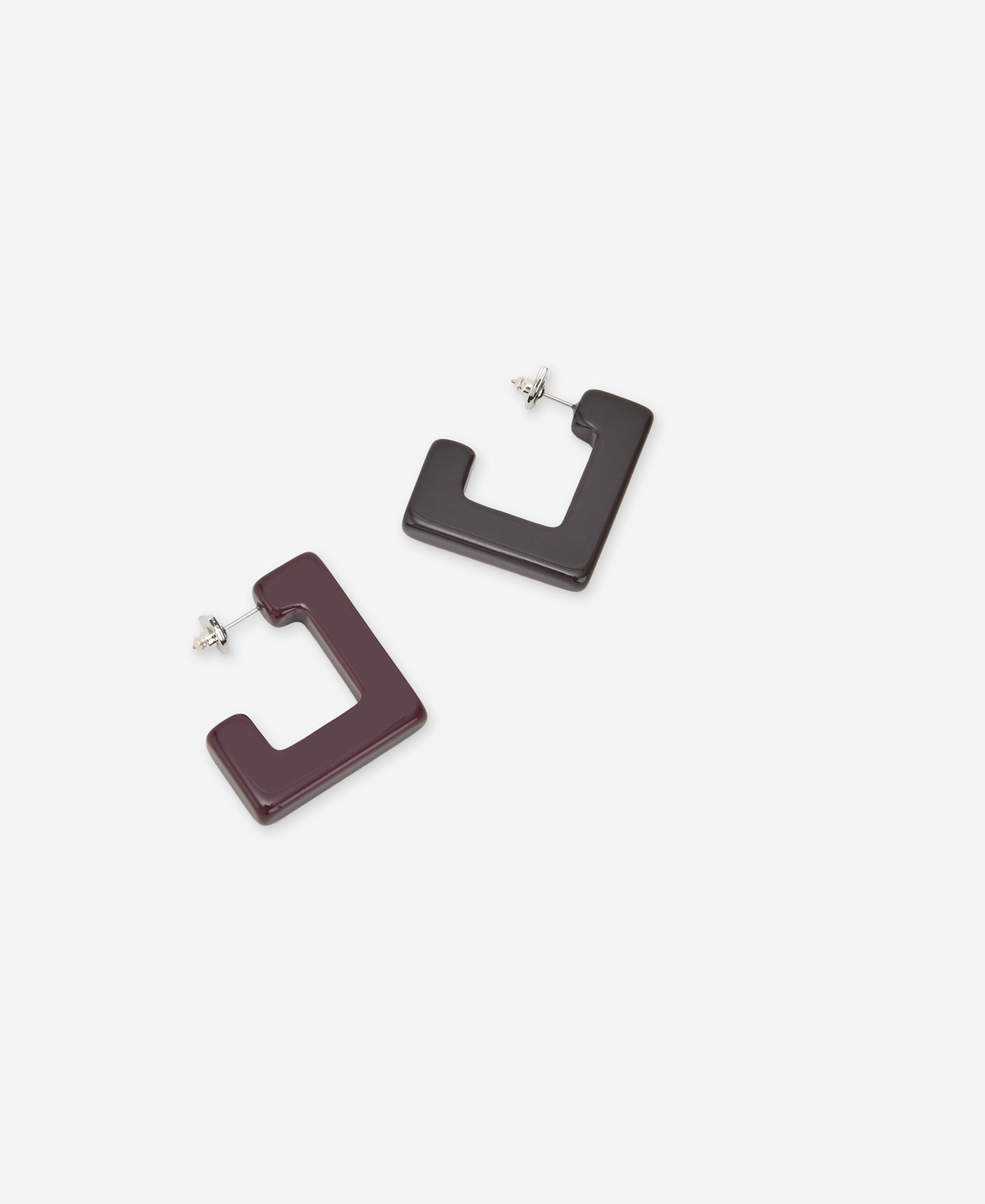Two-coloured square earring image number 1