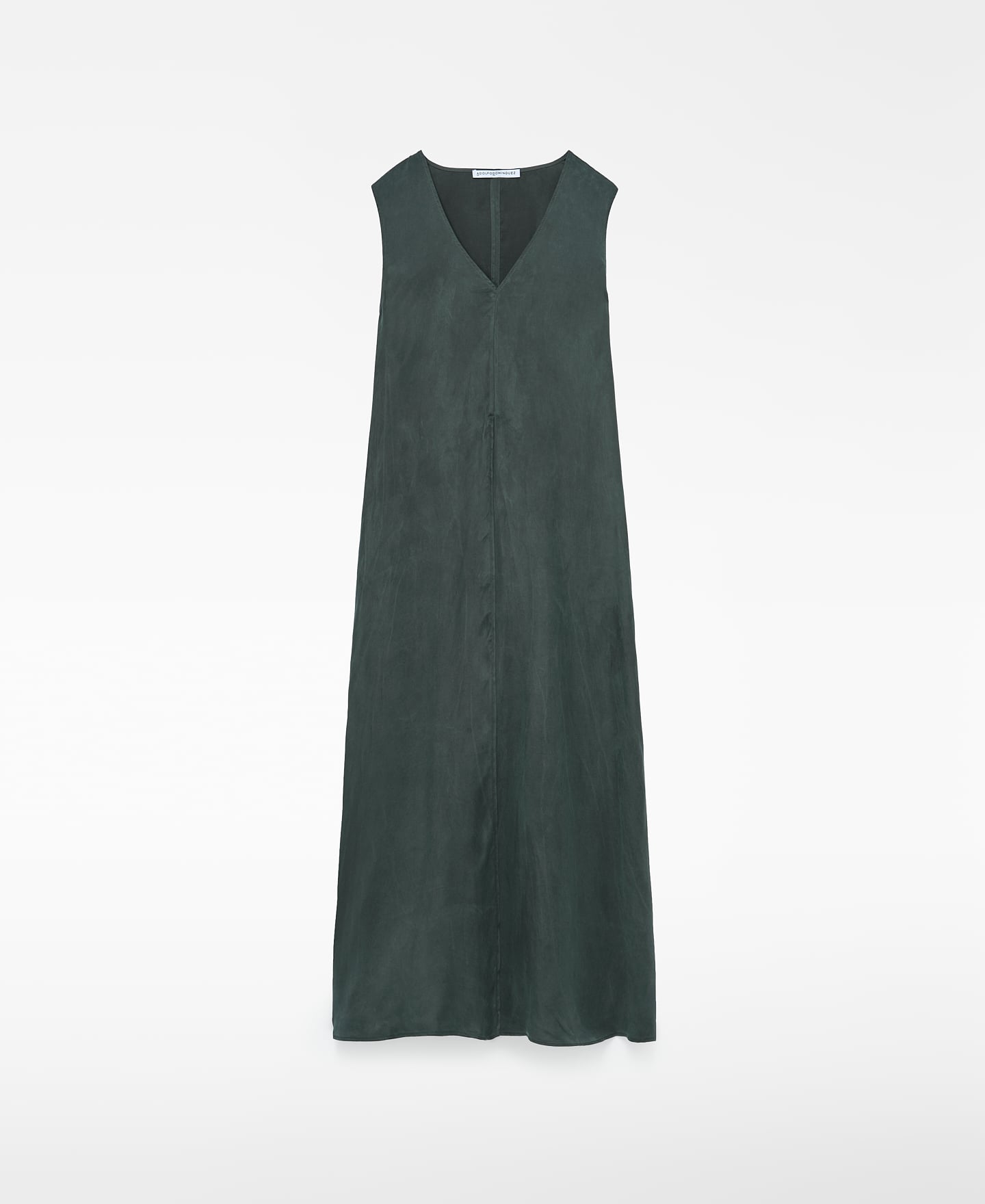Vestido largo evas&eacute; escote pico image number 0