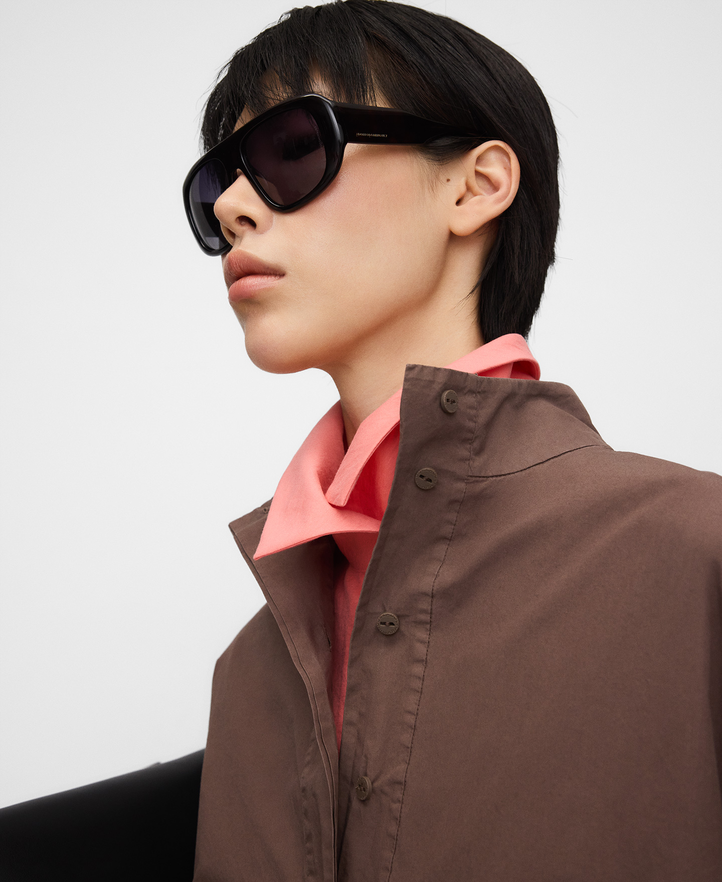 Camisa cuello chimenea algod&oacute;n org&aacute;nico image number 3