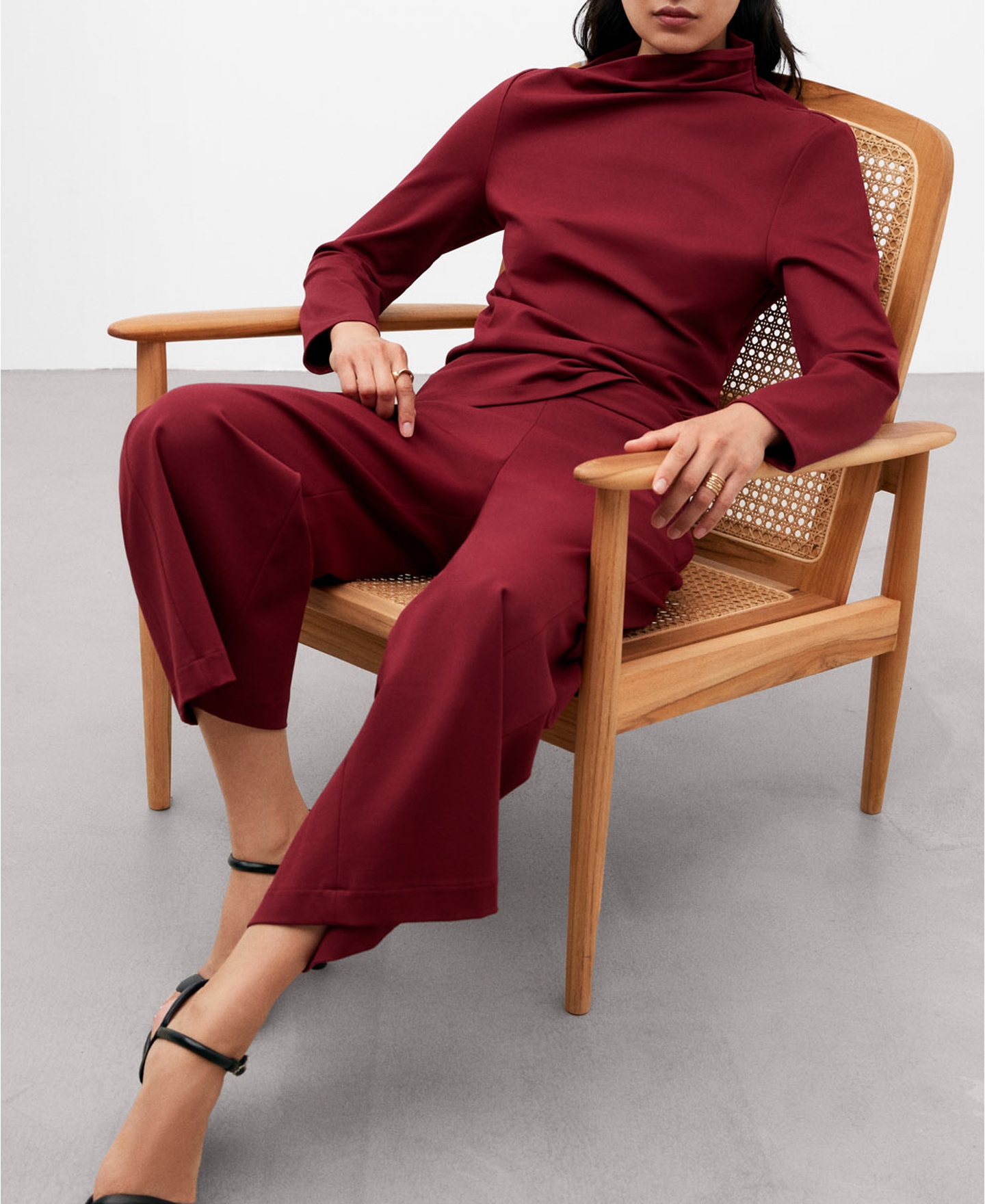 Flared palazzo trousers woman image number 3