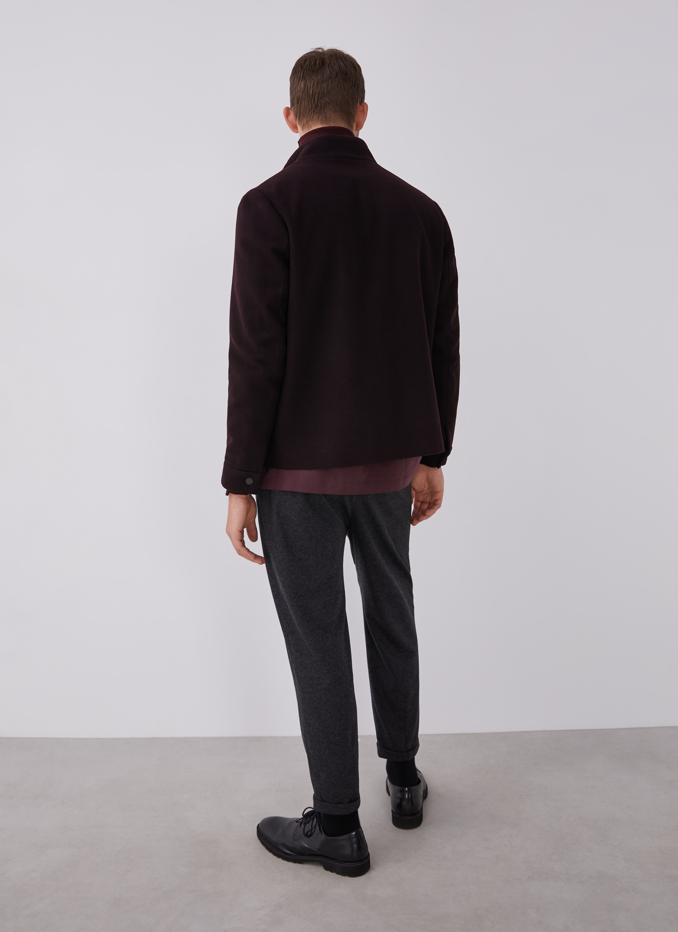 Wool jacket with patch pockets image number 1
