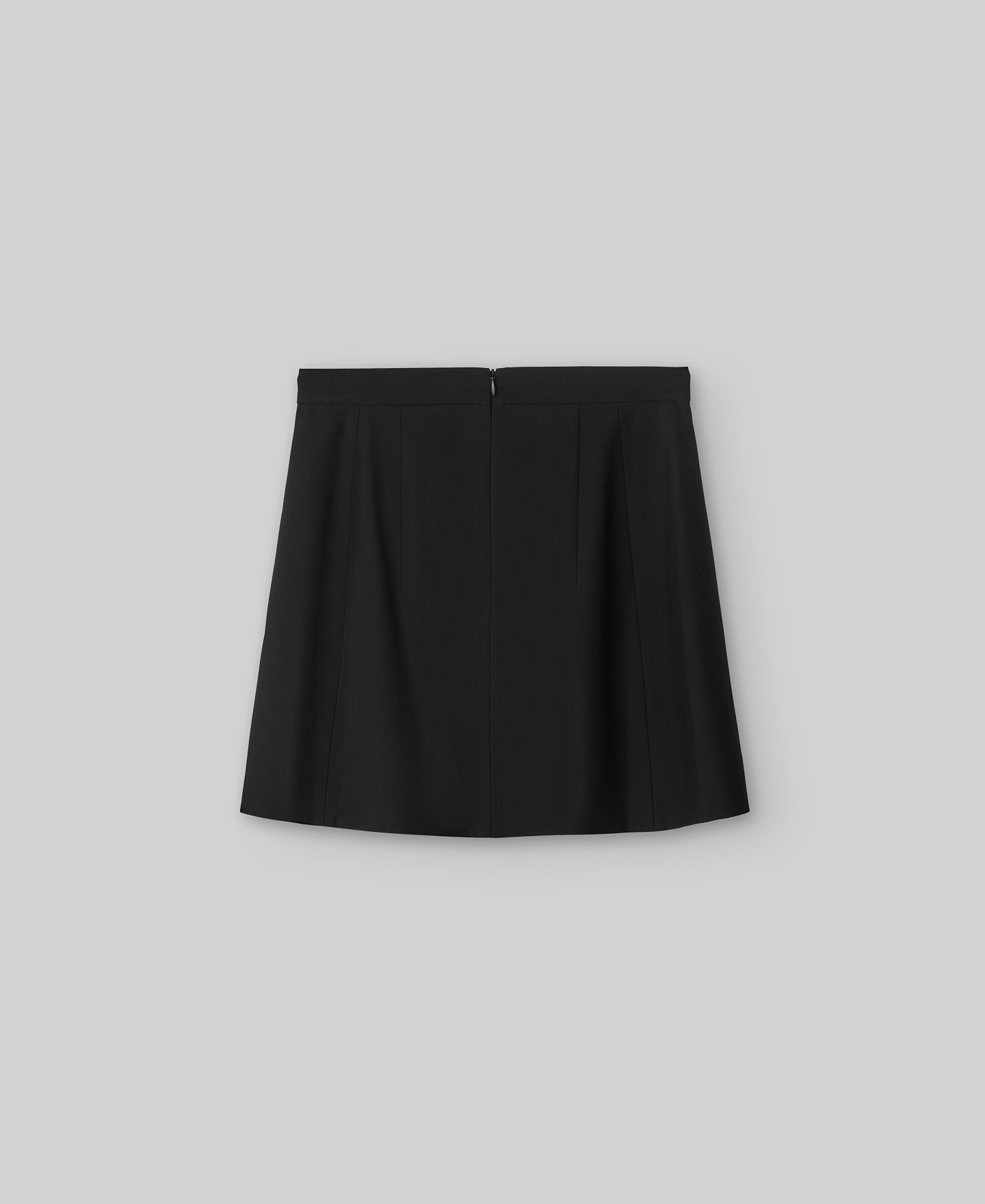 Black ruched miniskirt woman image number 5