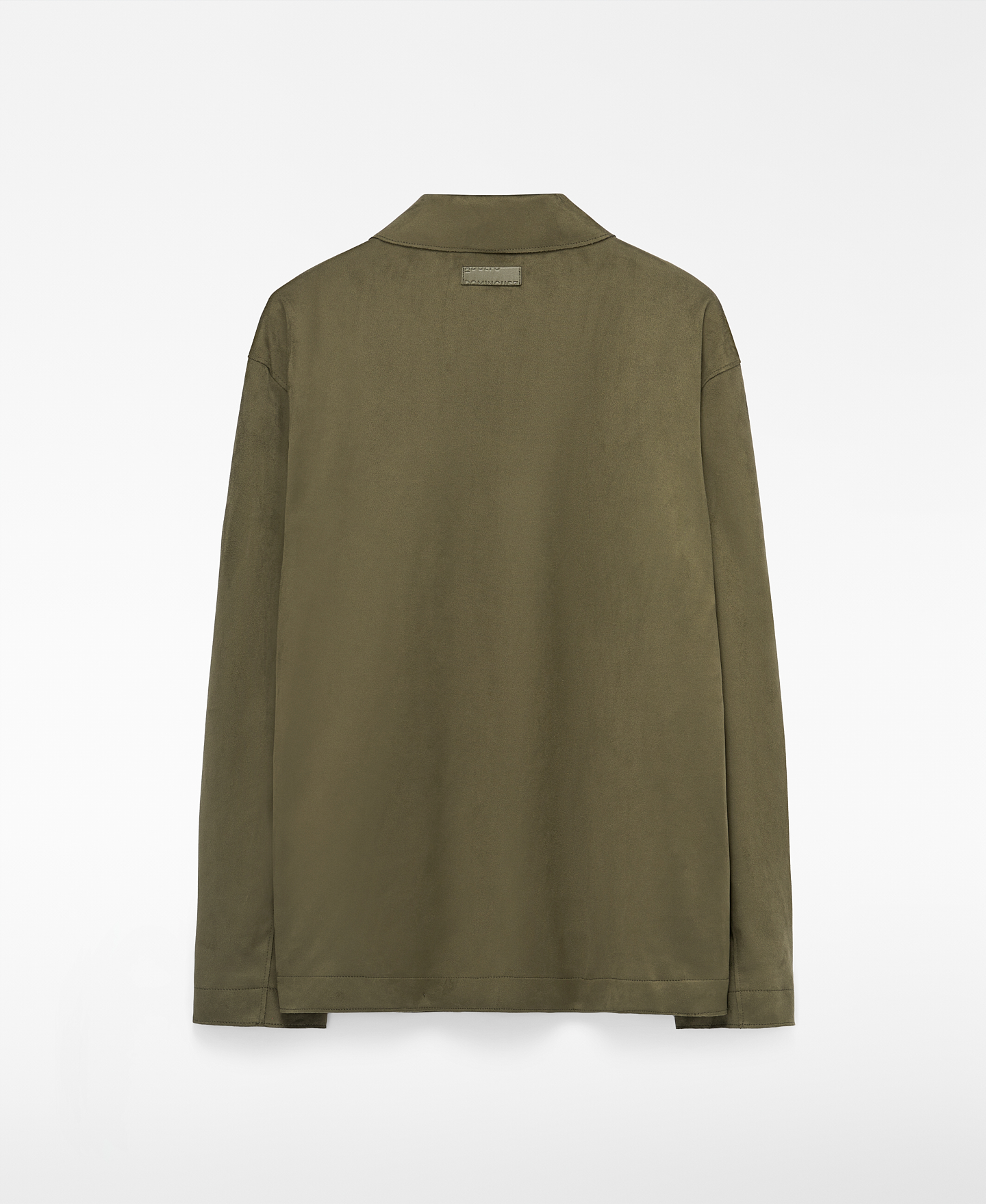 Spread collar suede-effect jacket image number 7