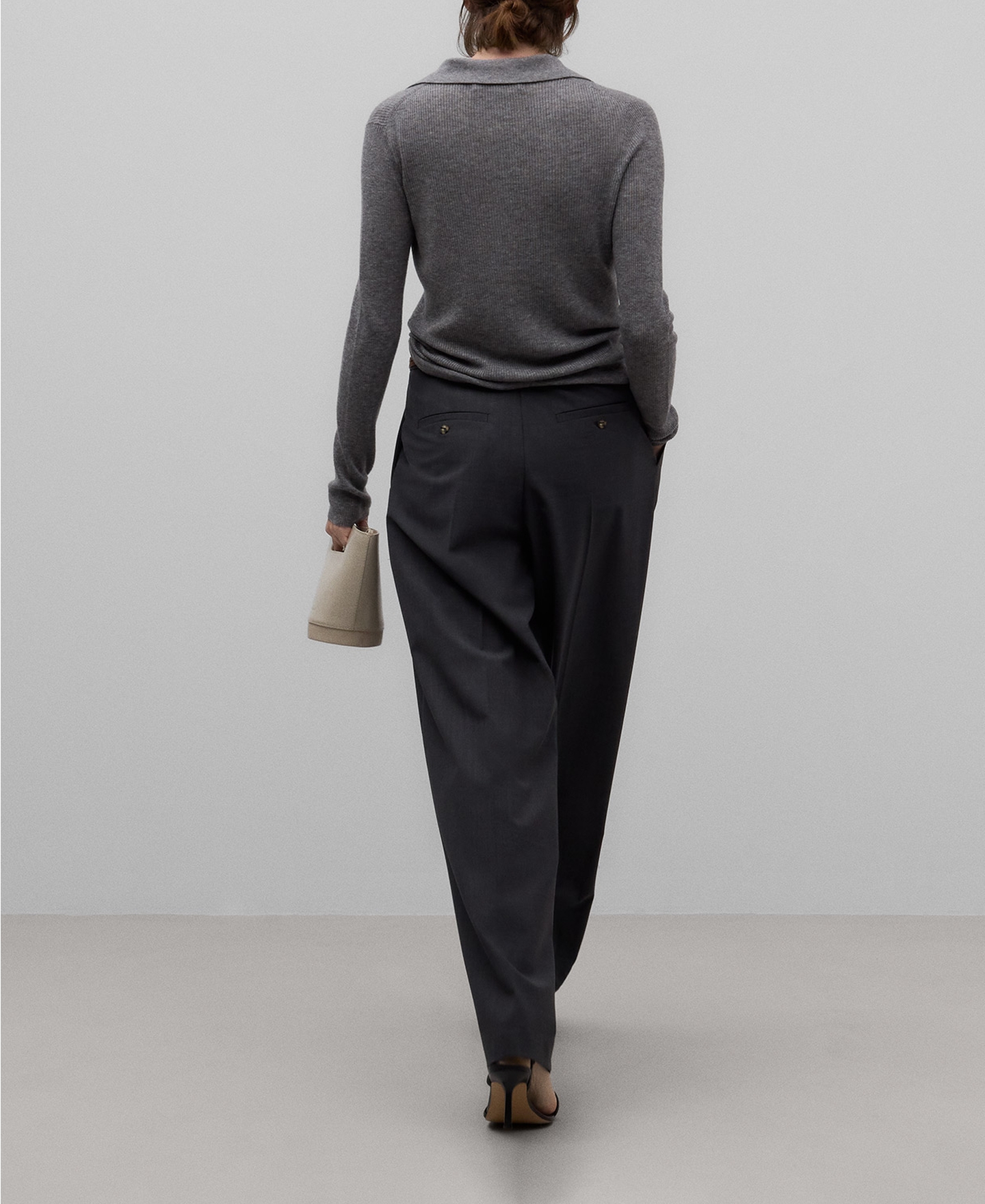 Polo canal&eacute; lana merino mujer image number 2