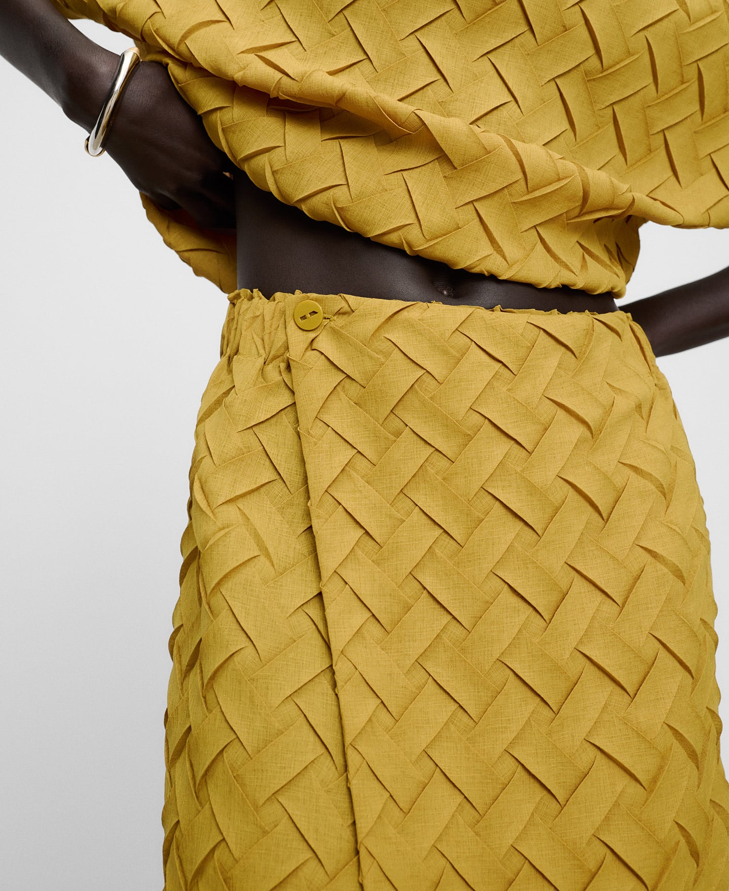 Braided fabric wrap skirt image number 3