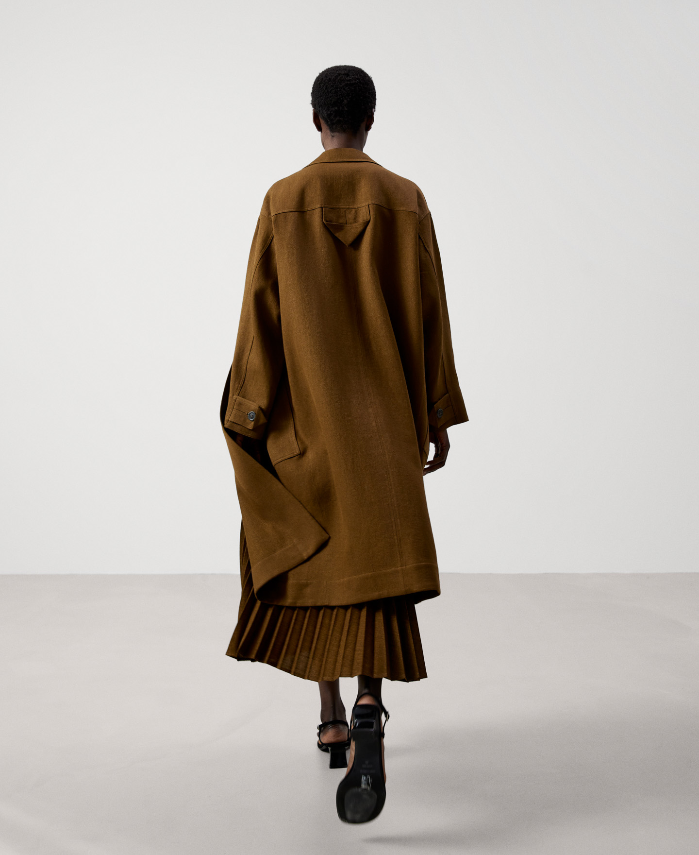Manteau long en lin sergé image number 2