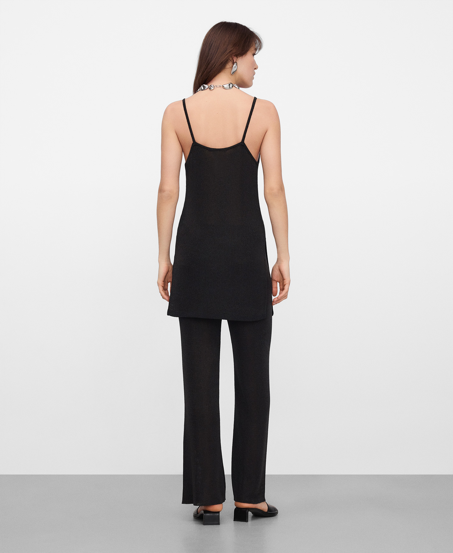 Metallic knit trousers image number 2