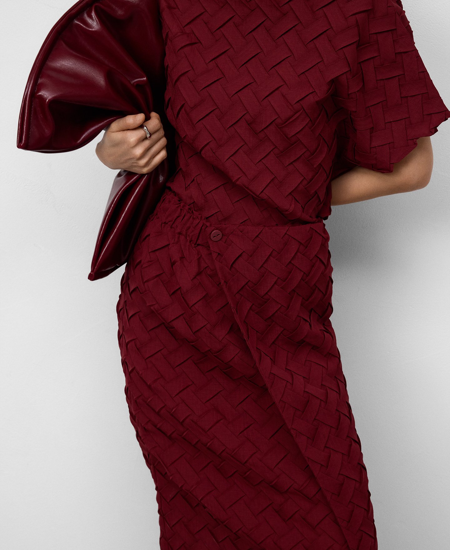 Braided fabric top woman image number 4