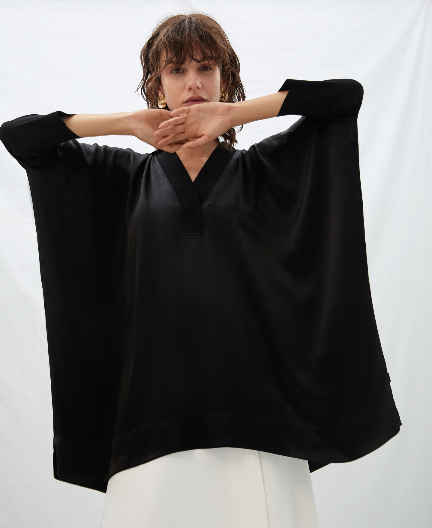 Oversized viscose blouse image number 0