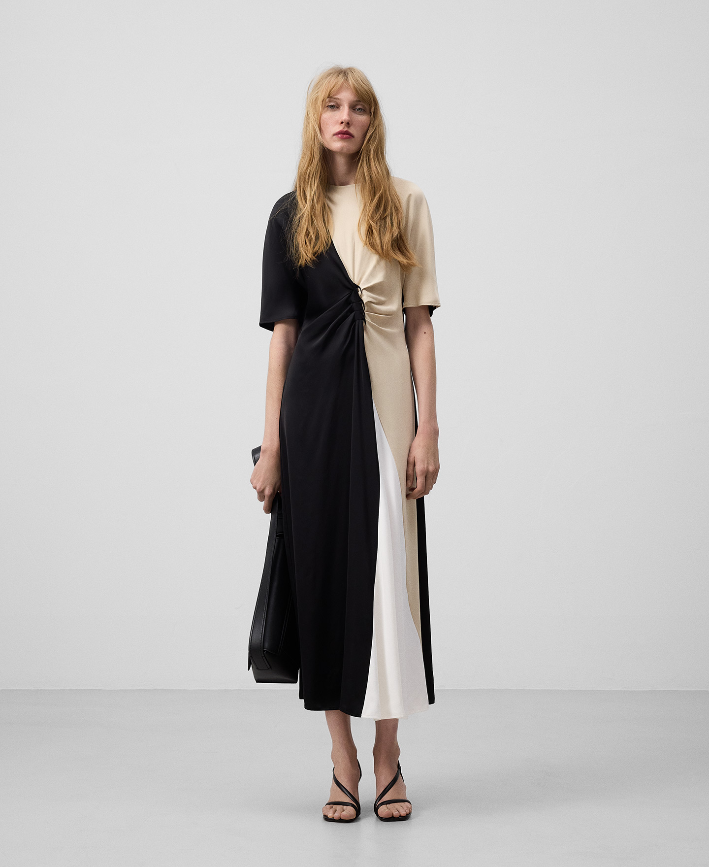 Robe midi tricolore pour femme image number 1