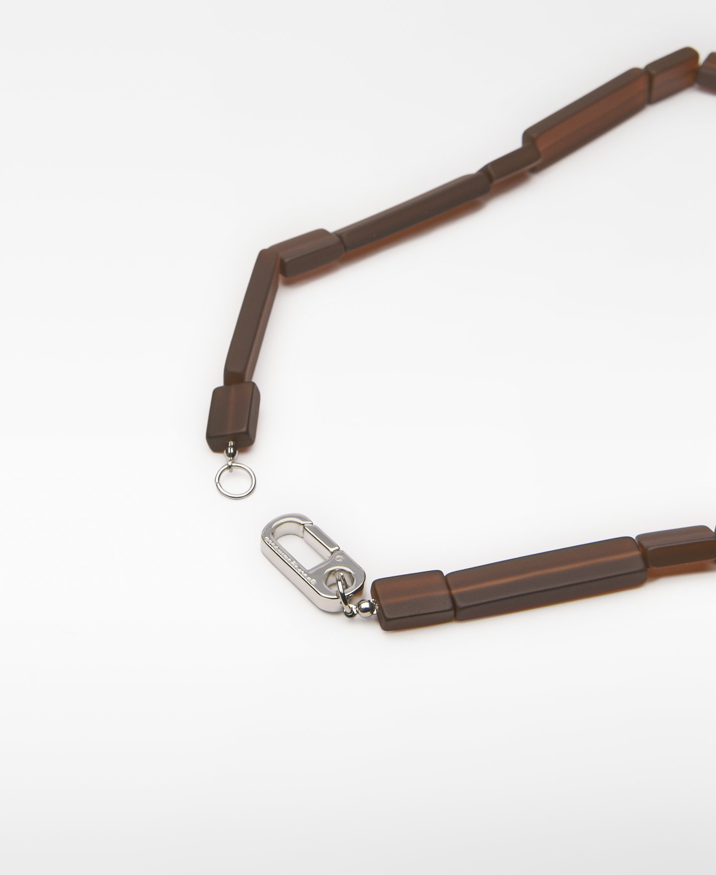 Necklace with matte resin pieces woman image number 2
