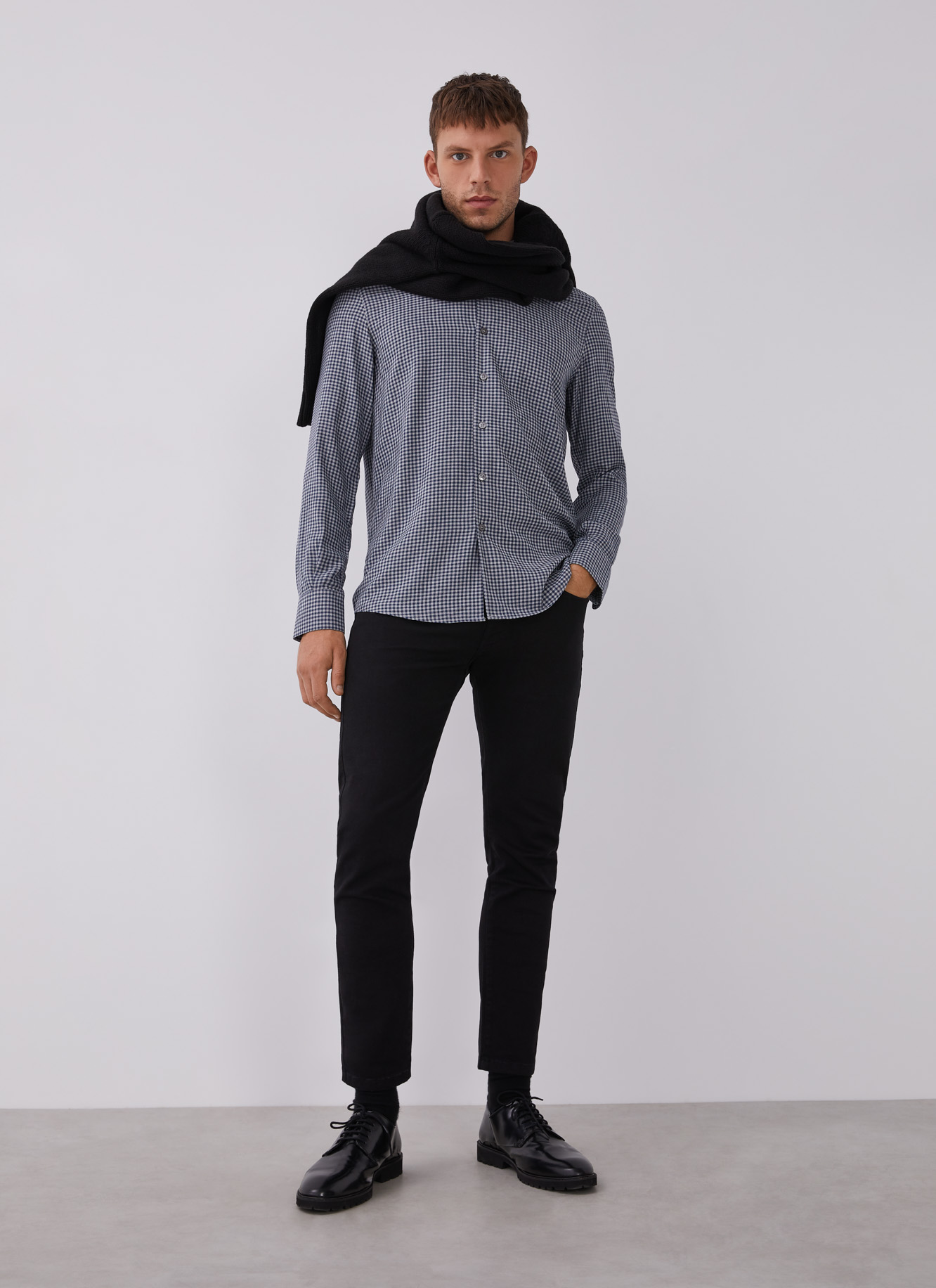 Cotton vichy shirt image number 5