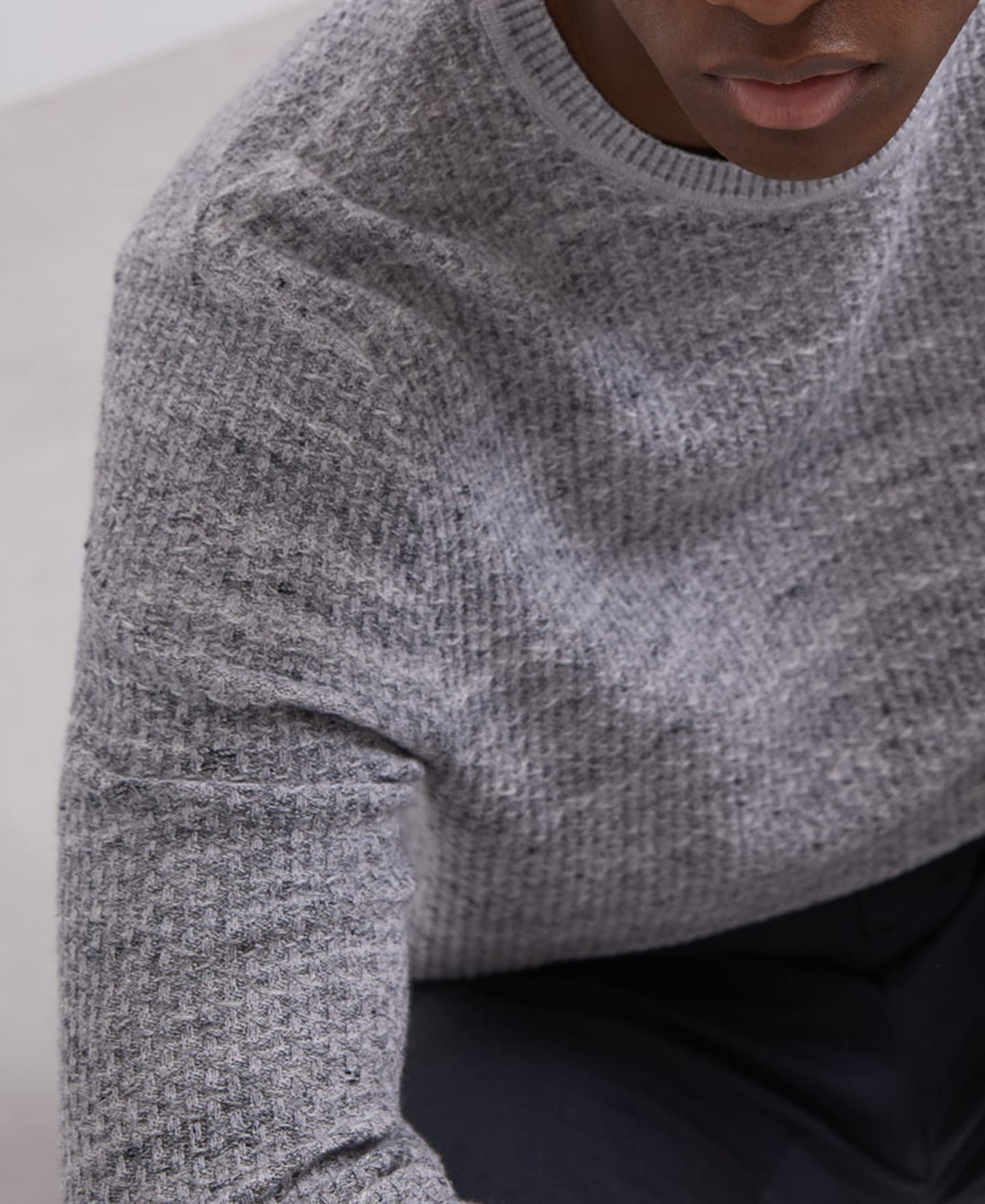Cotton crew neck sweater image number 0