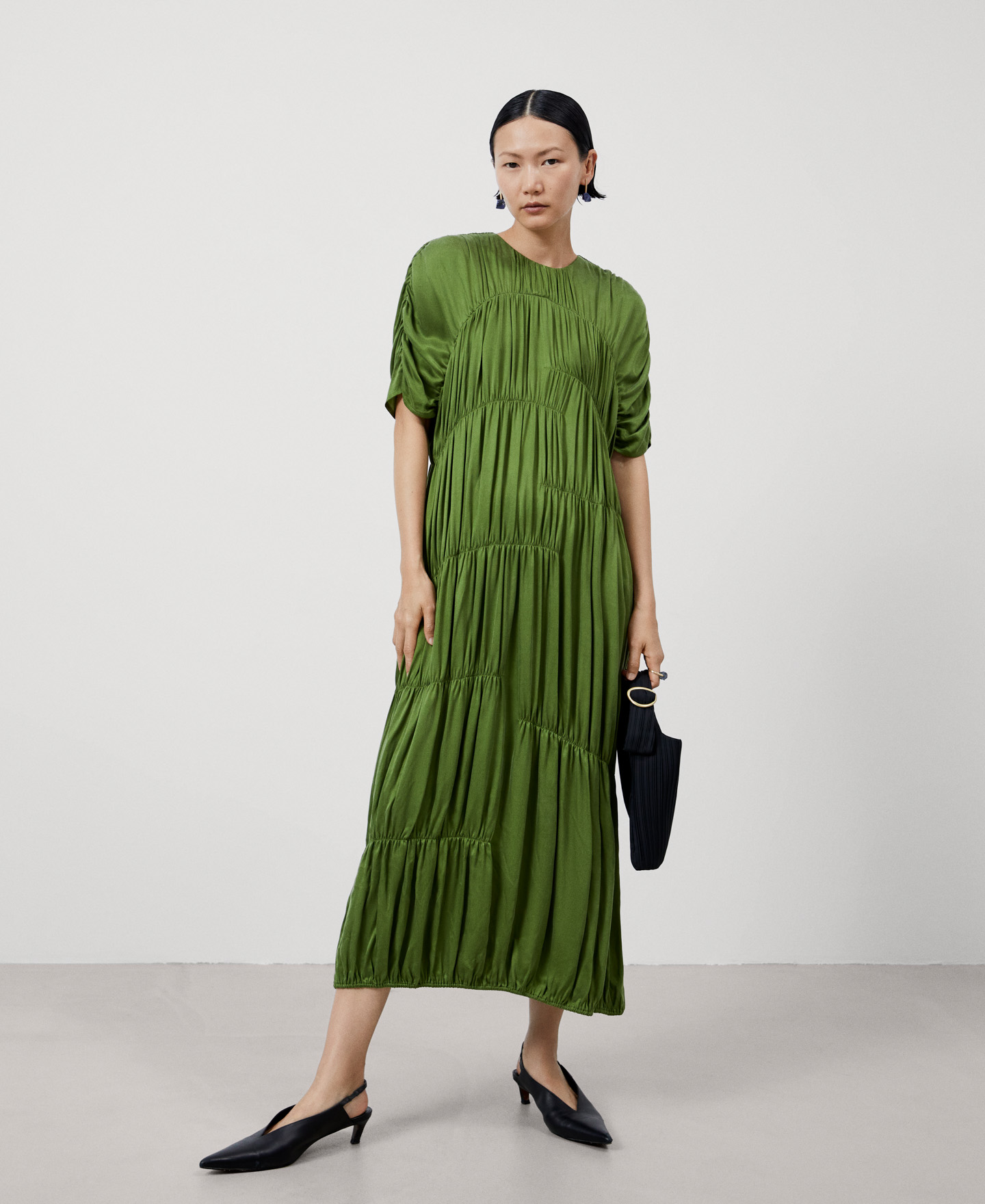 Cupro midi dress image number 1