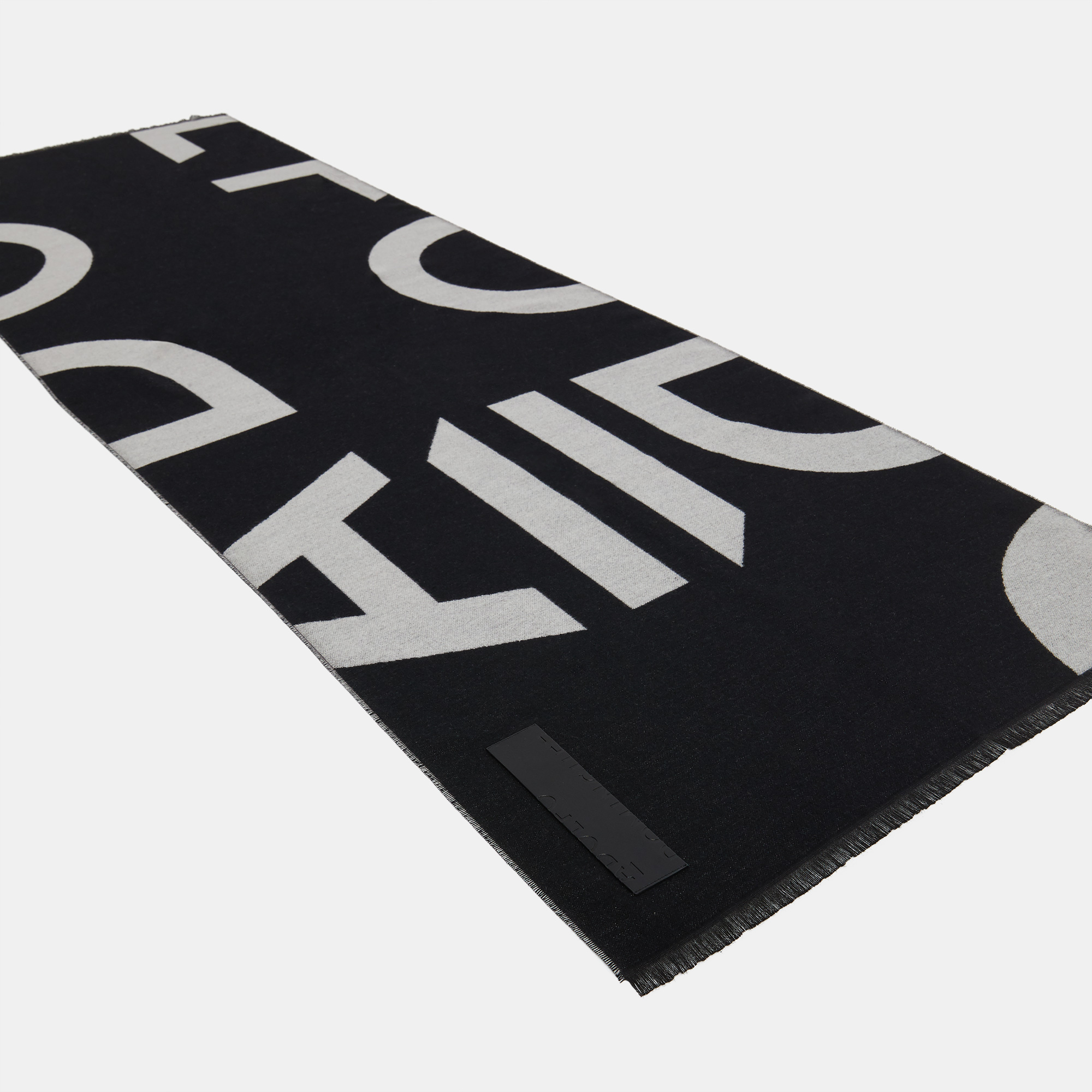 Two-tone maxi logo scarf image number 1