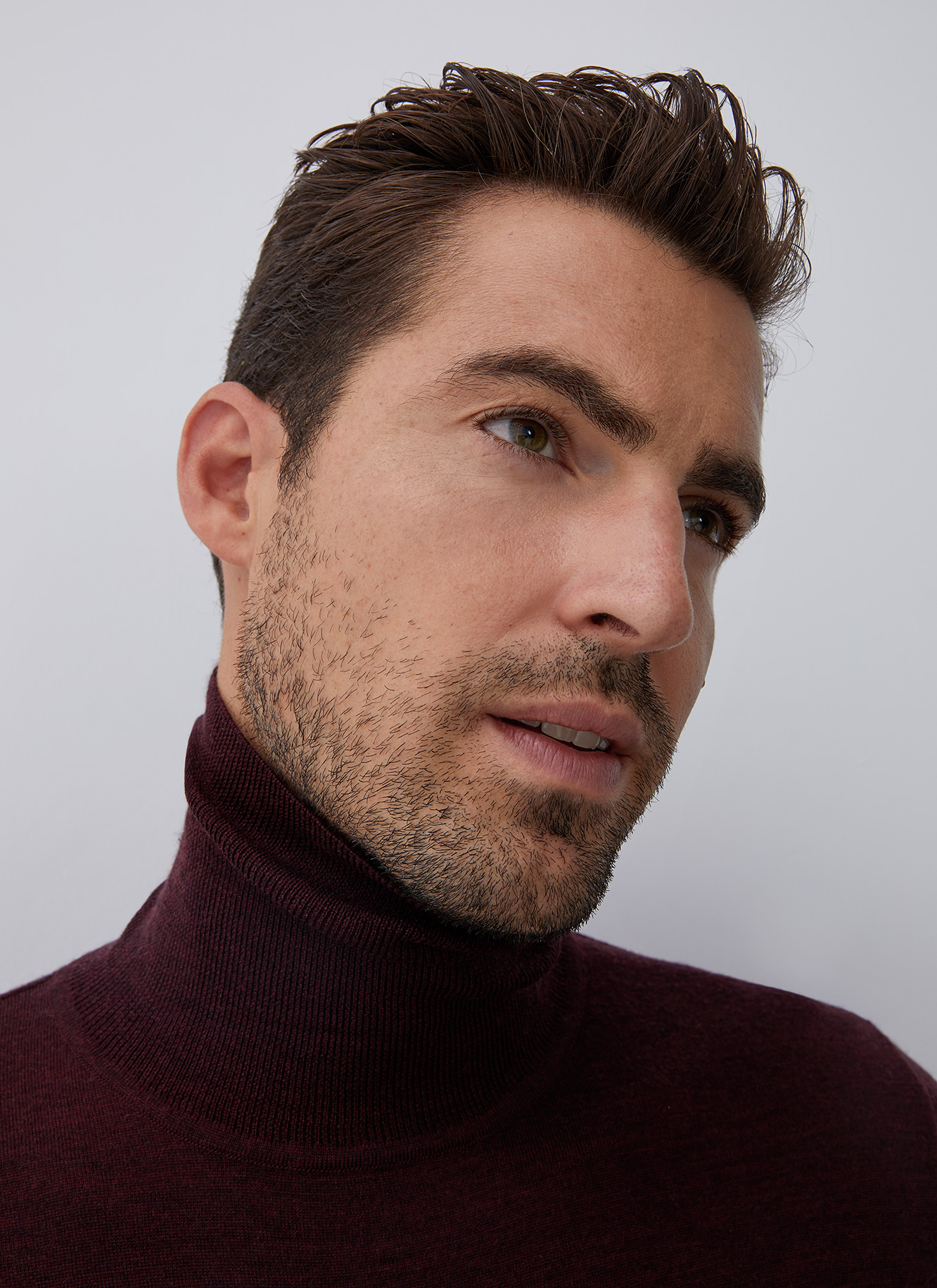 Merino wool sweater with high collar image number 2