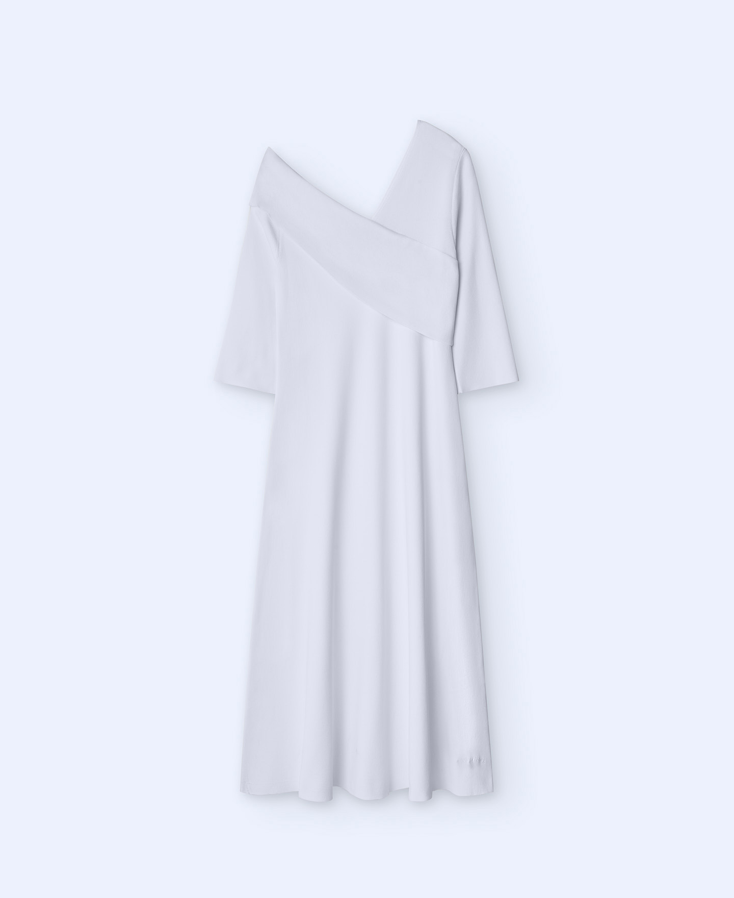 Asymmetric-breasted neckline dress image number 4
