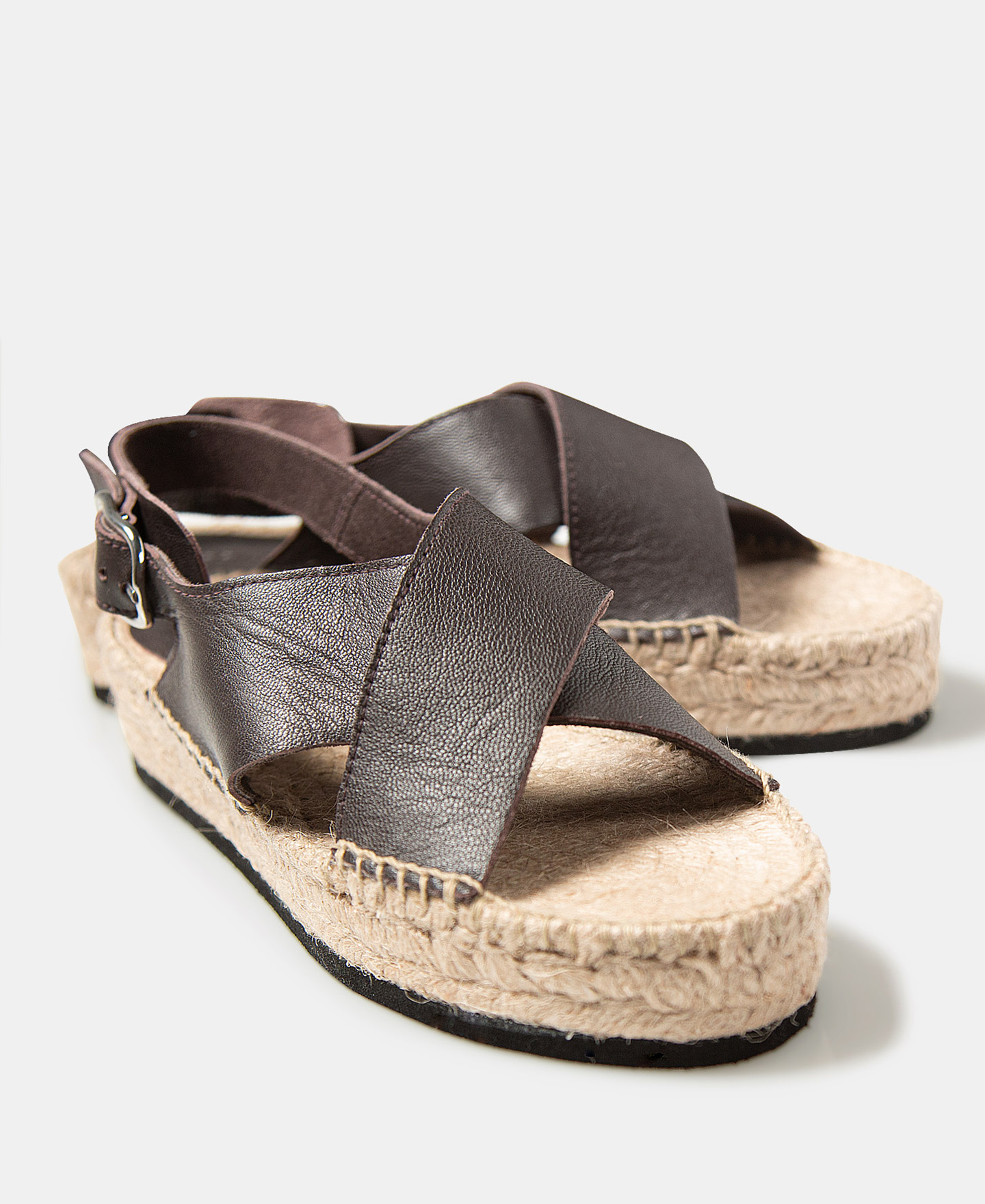 Crossed vamp double jute espadrilles image number 1