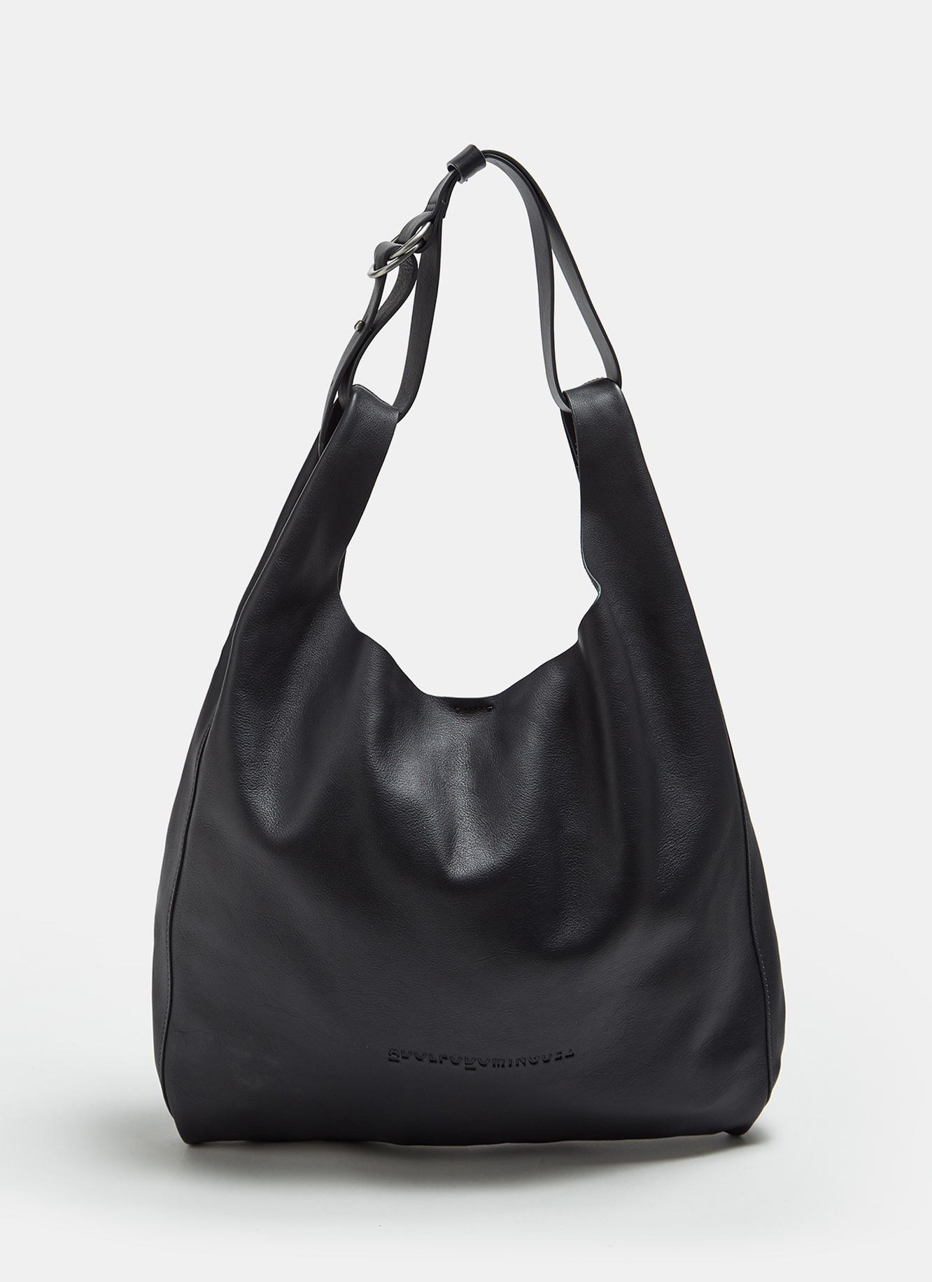 Vertical hobo bag with smooth finish image number 0