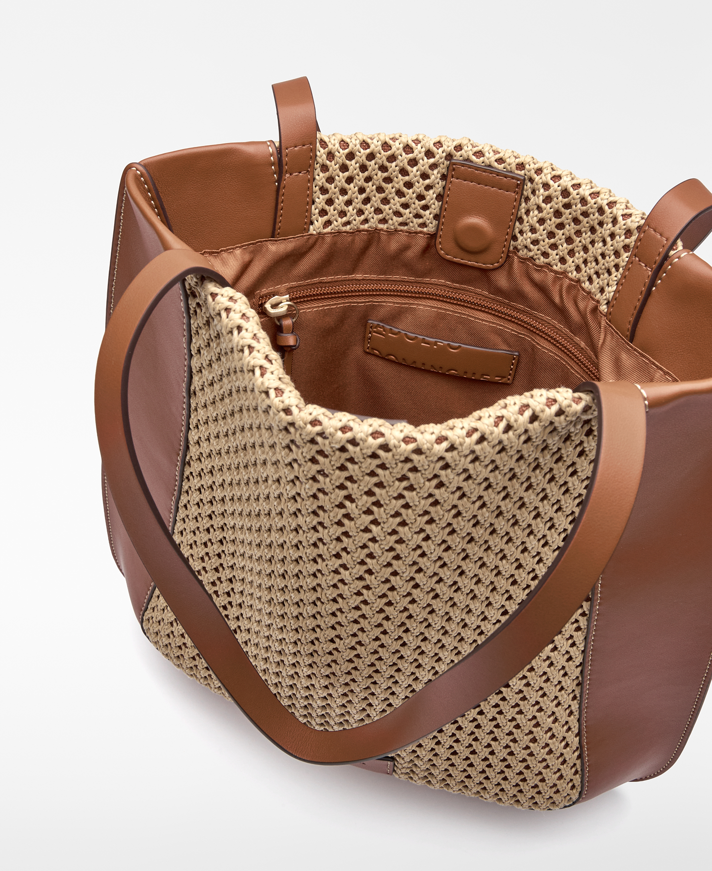 Raffia texture Dorna vertical shopper image number 3