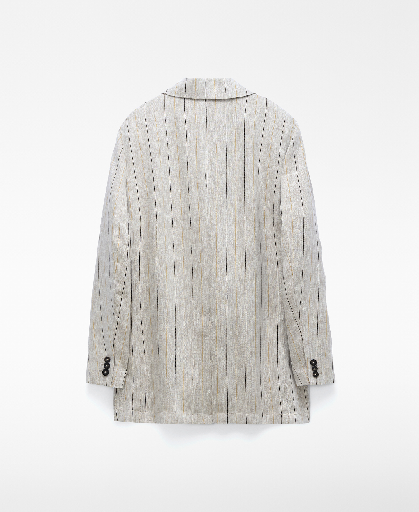 Blazer recto rayas lino europeo image number 5