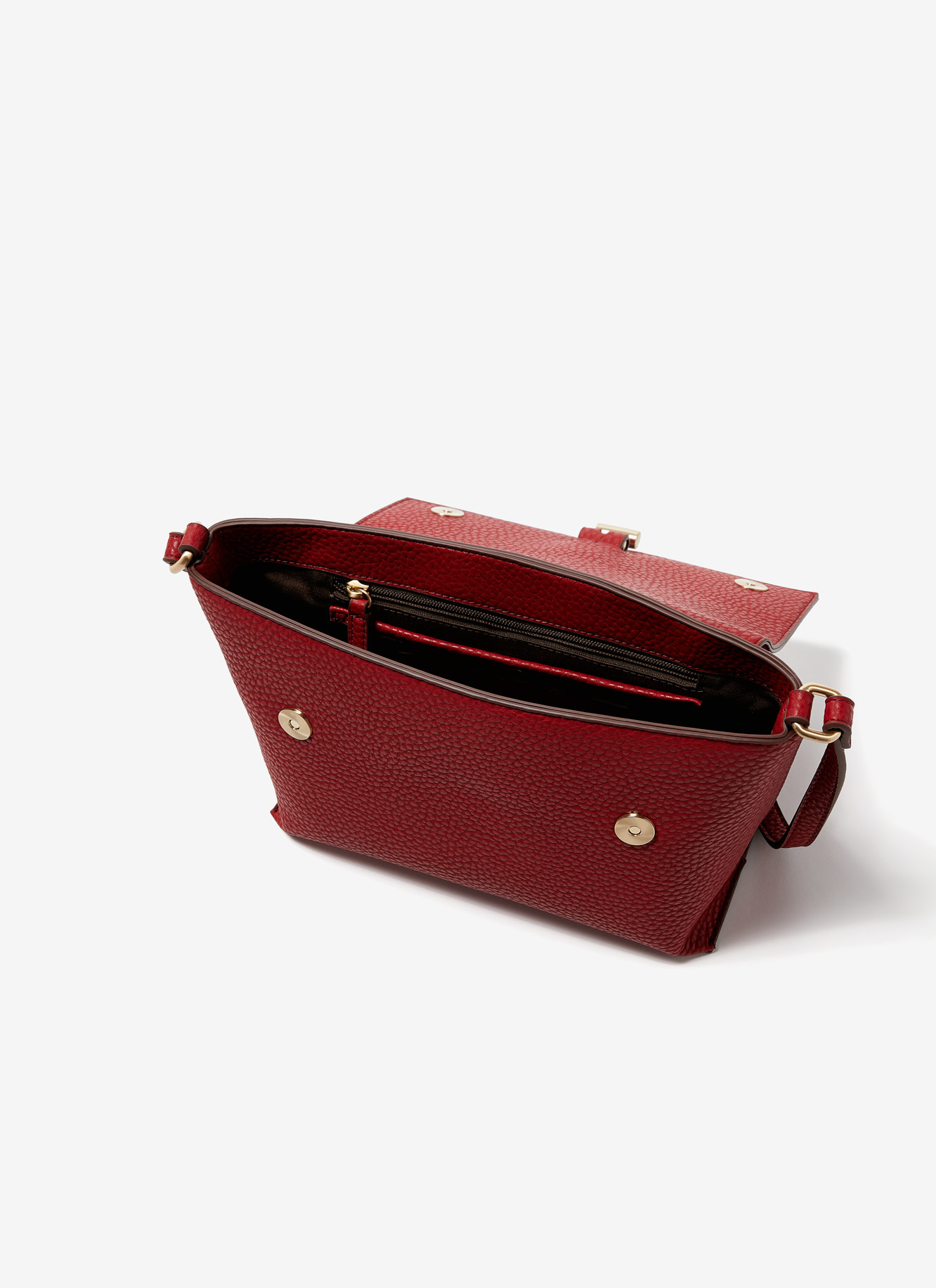 Granulated flap crossbody bag image number 1