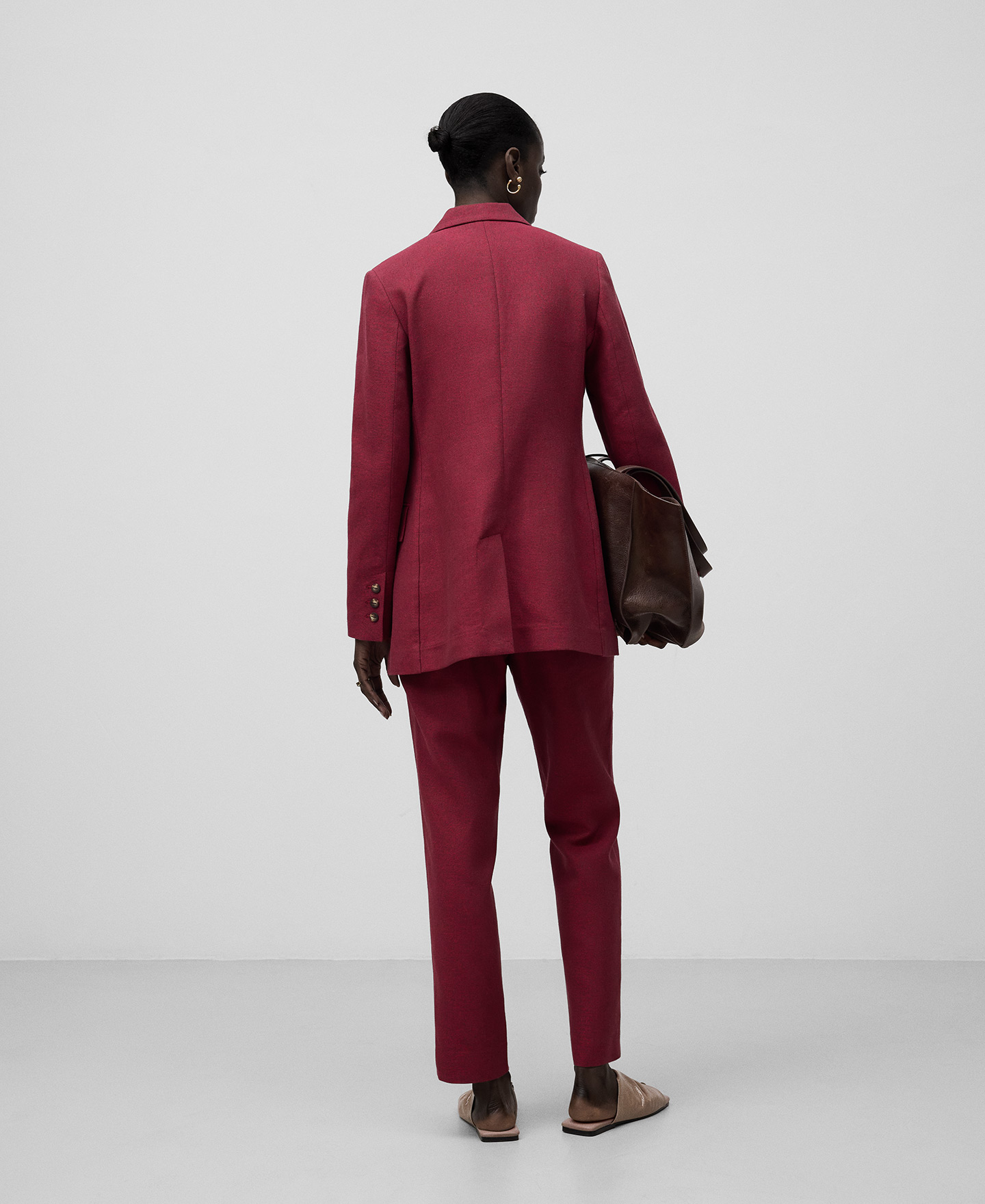 Blazer con lino europeo mujer image number 2