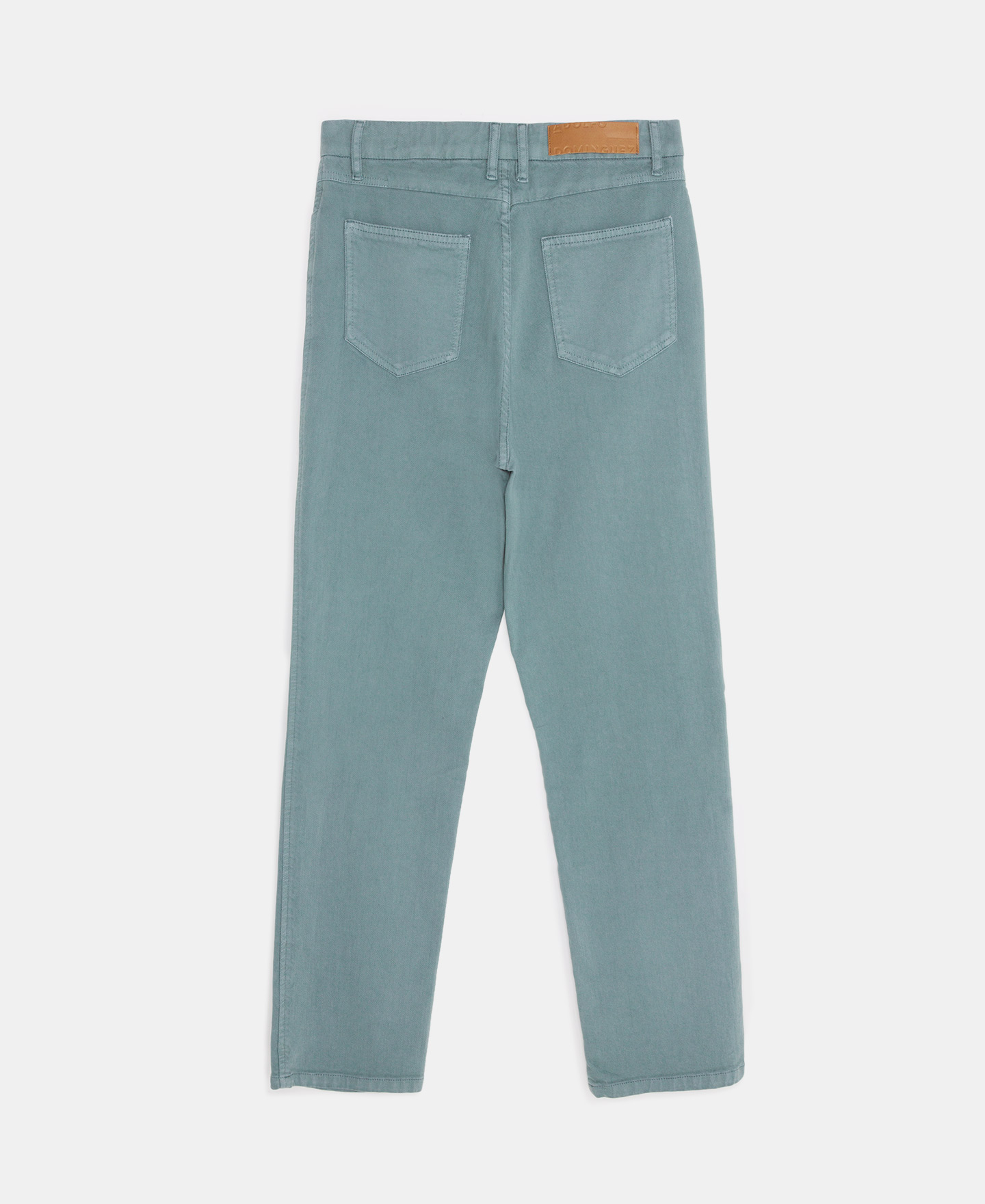 Straight cotton denim trousers image number 5